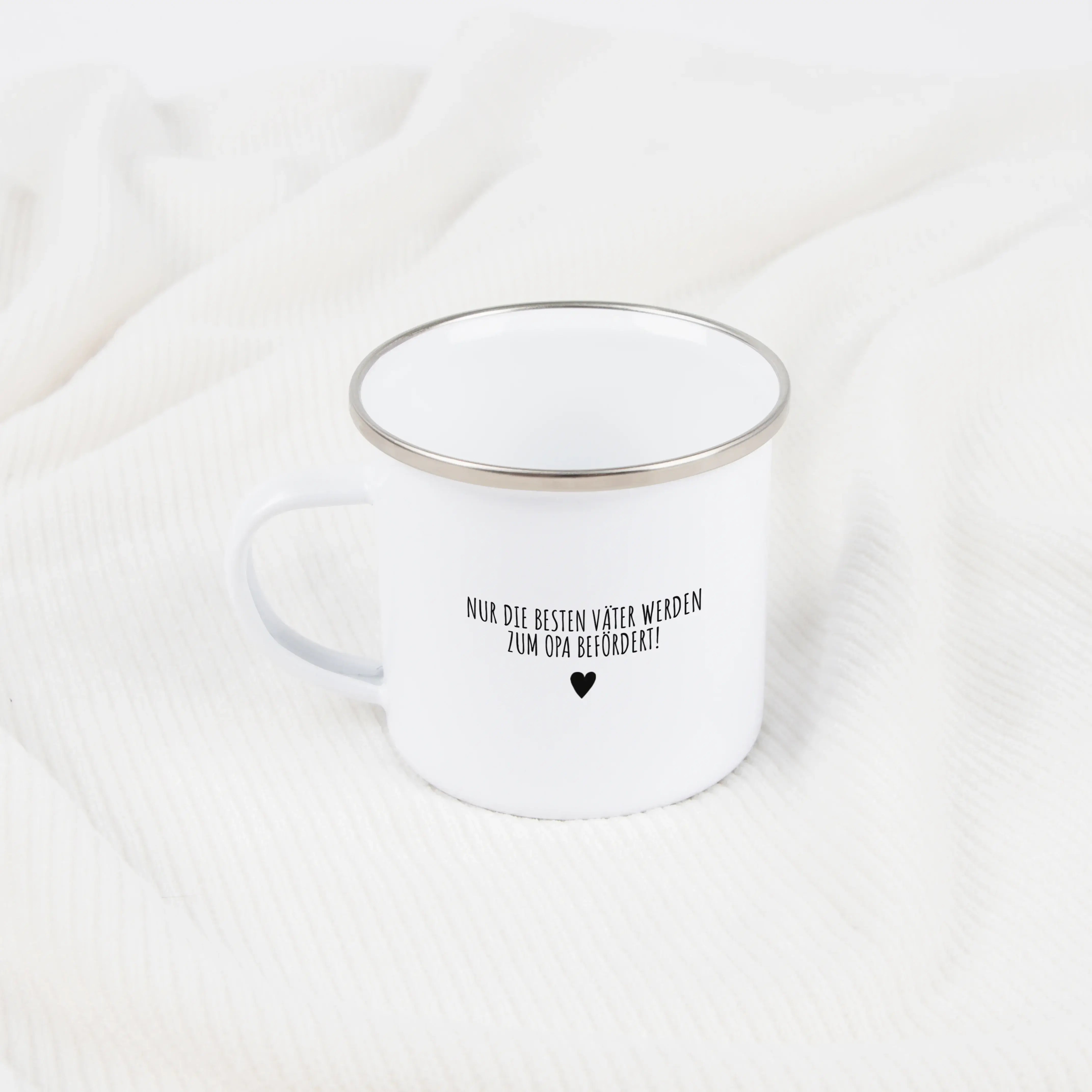 Emaille Tasse Du wirst Opa-Emaille Tasse-famprints-Die Emaille Tasse Du wirst Opa ist mehr als nur ein Trinkbecher – sie ist eine emotionale Geschenkidee für einen ganz besonderen Moment. Ob als kreative Art der Schwangerschaftsverkündung oder als liebevo