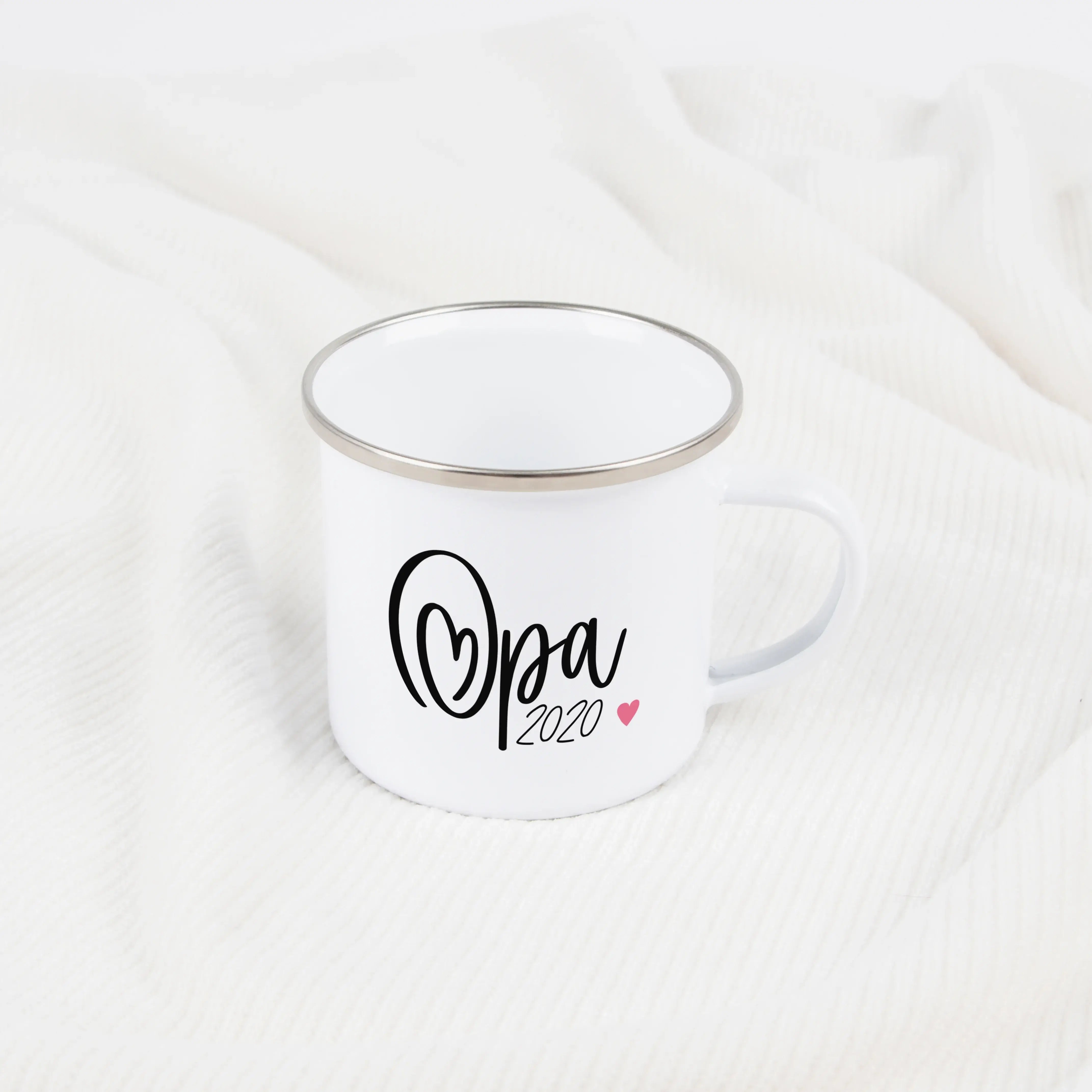 Emaille Tasse Du wirst Opa-Emaille Tasse-famprints-Die Emaille Tasse Du wirst Opa ist mehr als nur ein Trinkbecher – sie ist eine emotionale Geschenkidee für einen ganz besonderen Moment. Ob als kreative Art der Schwangerschaftsverkündung oder als liebevo