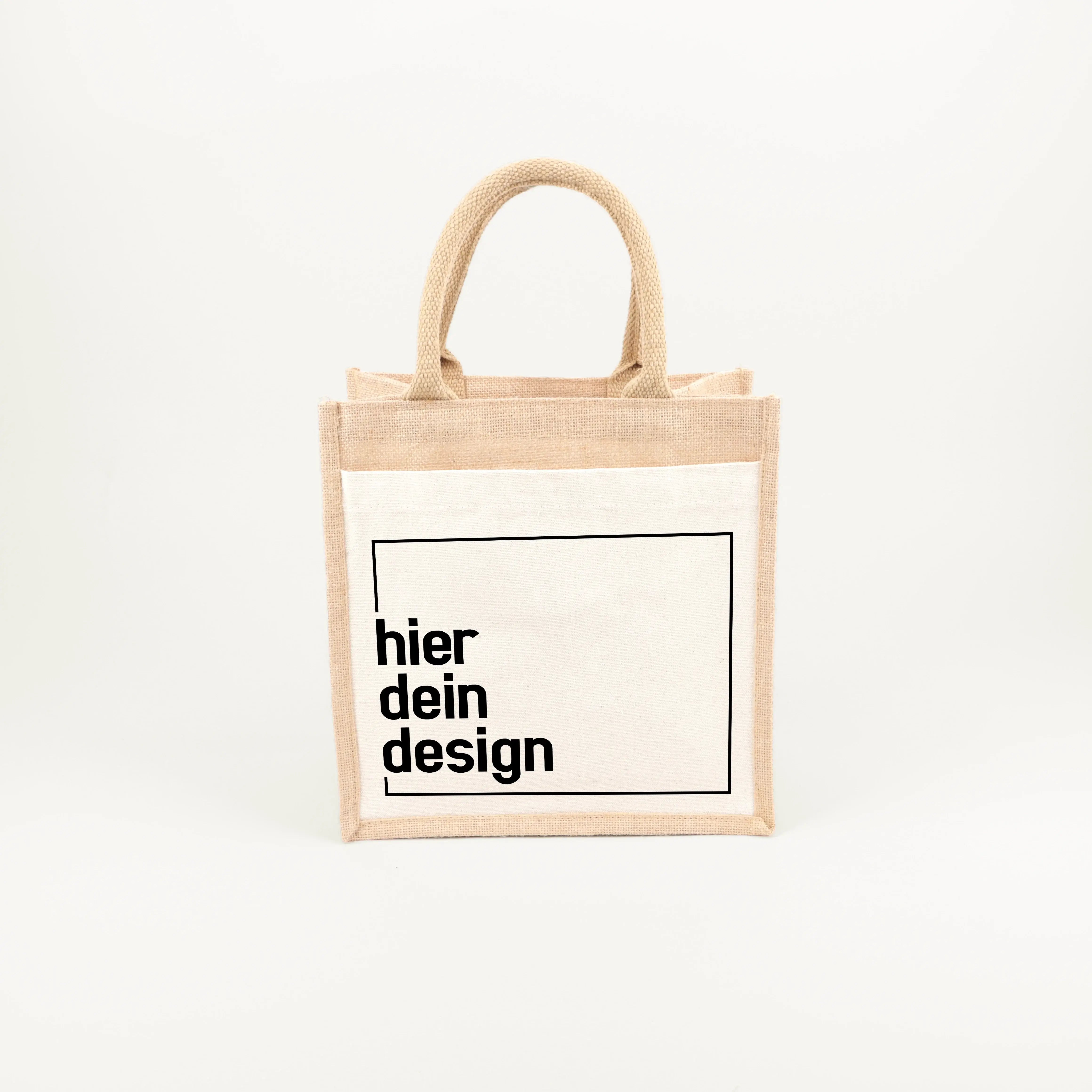 Jutetasche Dein Design-Jutetasche-famprints-Jutetasche Dein Design ist deine persönliche Tragetasche mit Charakter. Bei famprints gestaltest du eine hochwertige Jutetasche, die außen ihre natürliche Optik behält und innen laminiert ist. So wirkt sie authe