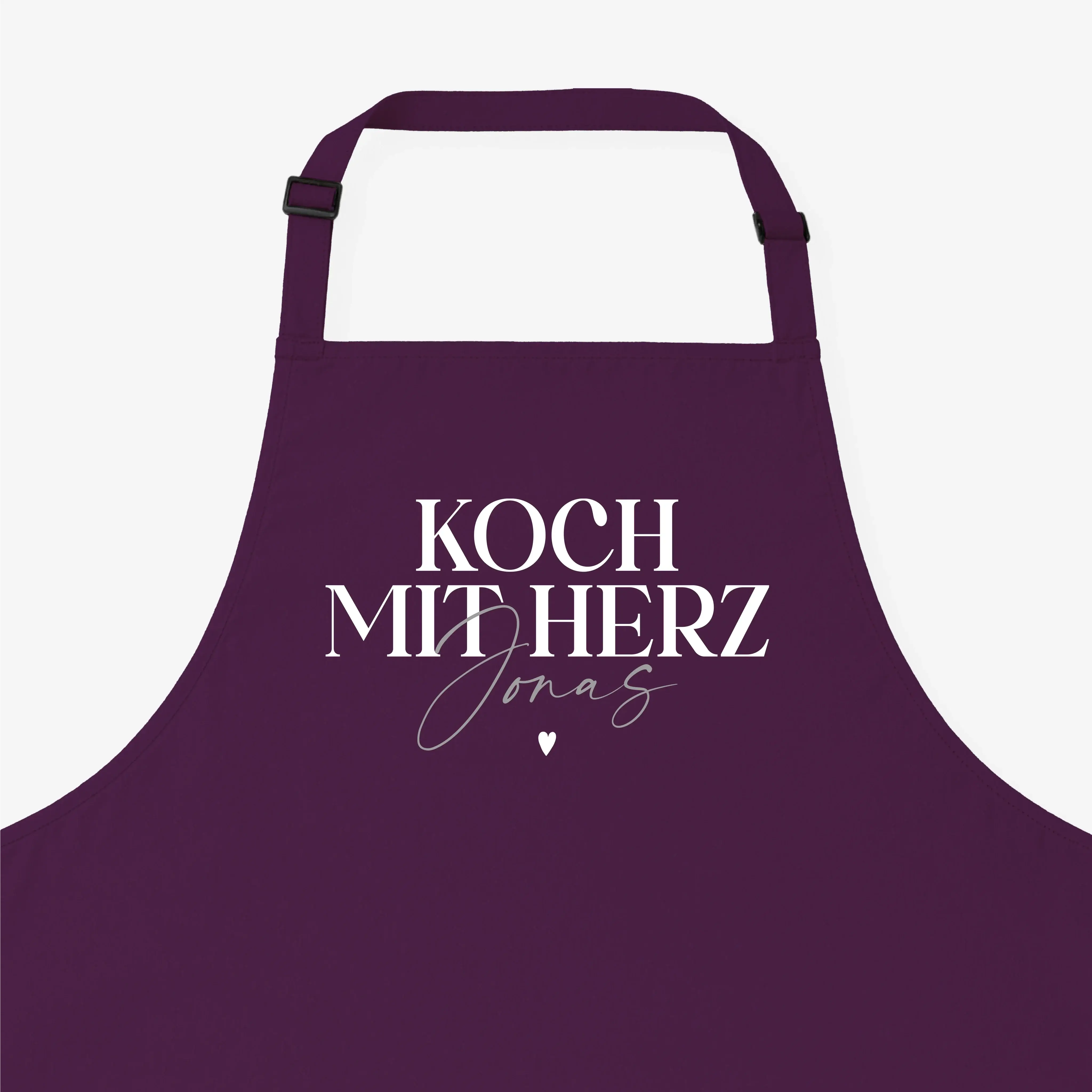 Kochschürze - Kochschürze Koch mit Herz - personalisiert