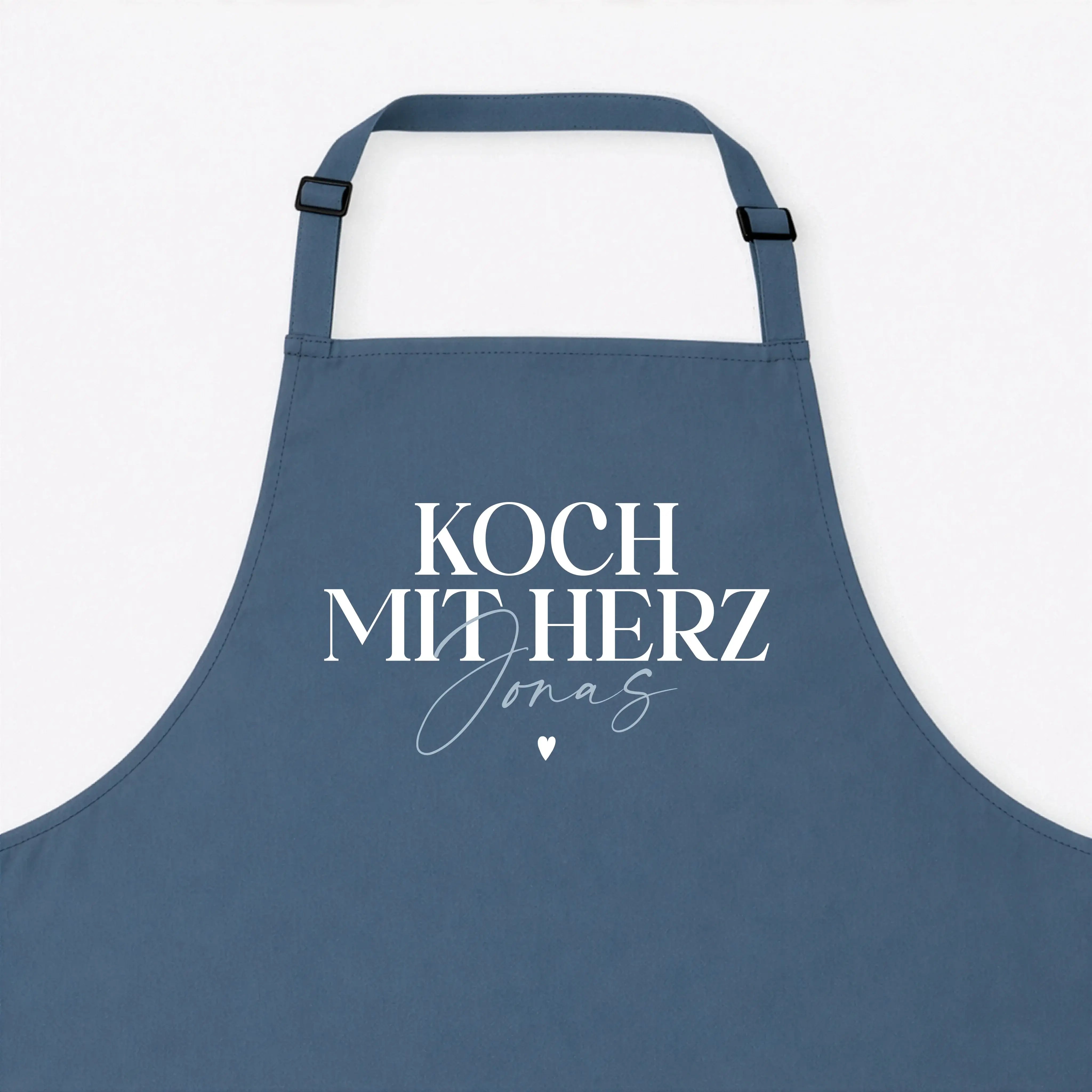 Kochschürze - Kochschürze Koch mit Herz - personalisiert