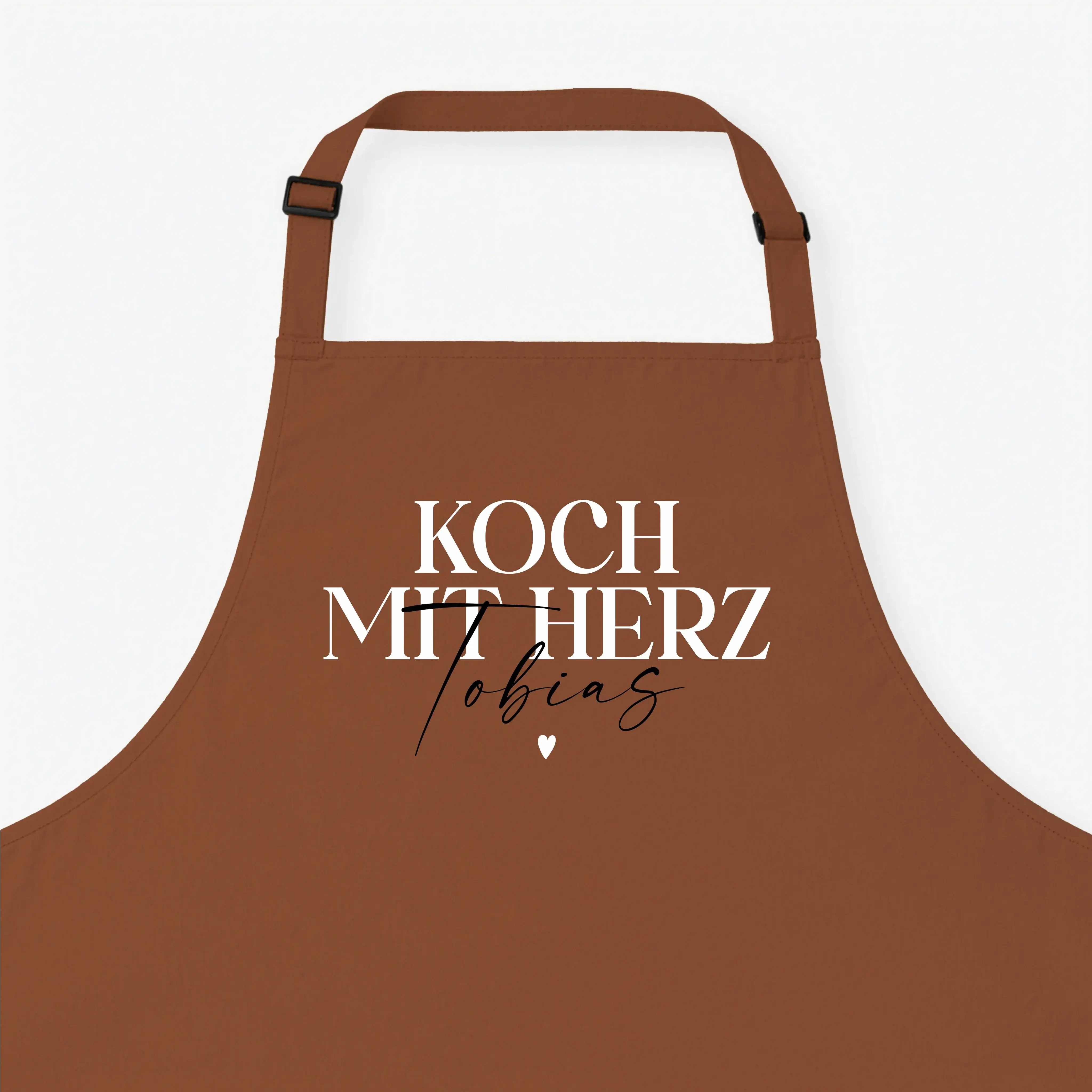 Kochschürze - Kochschürze Koch mit Herz - personalisiert