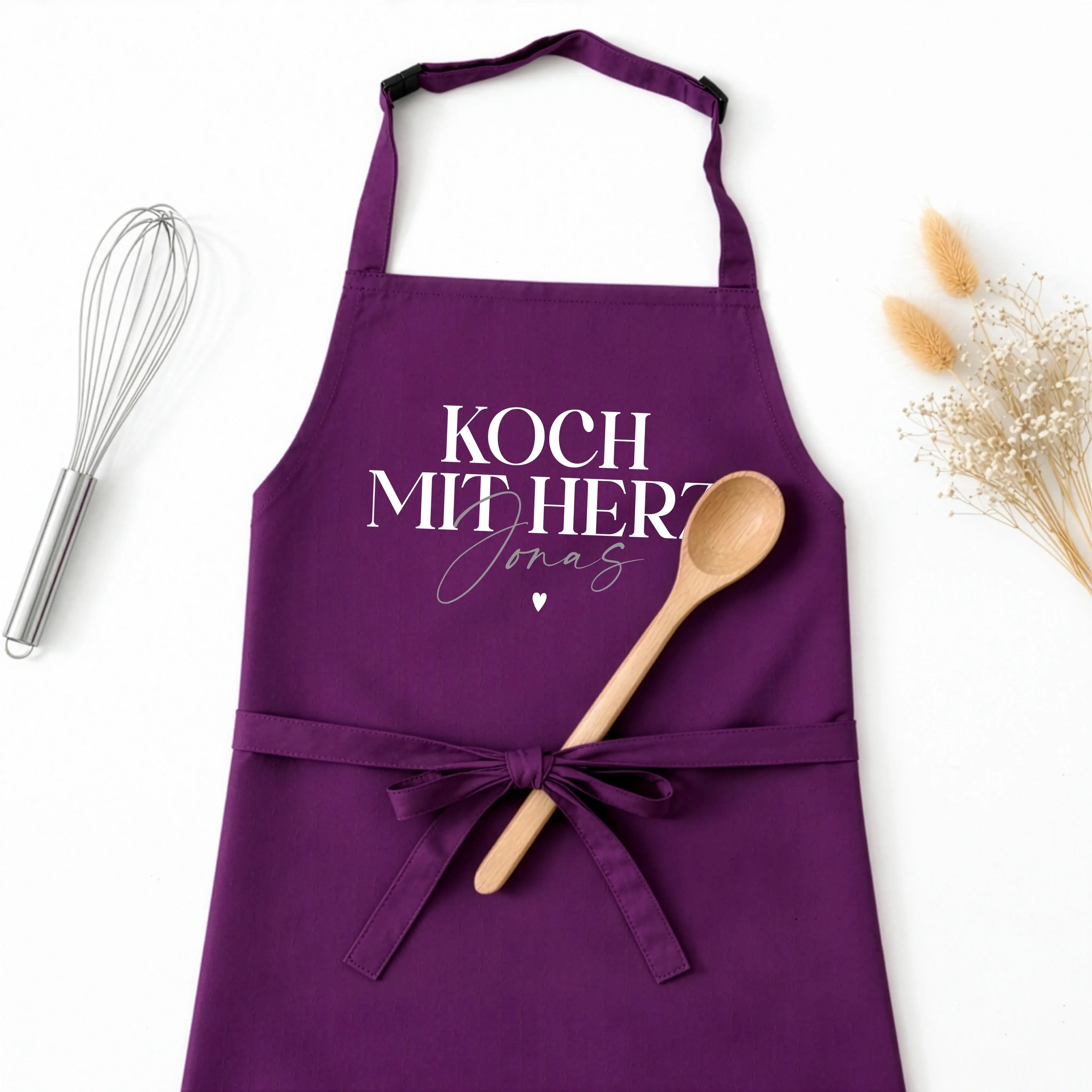 Kochschürze - Kochschürze Koch mit Herz - personalisiert