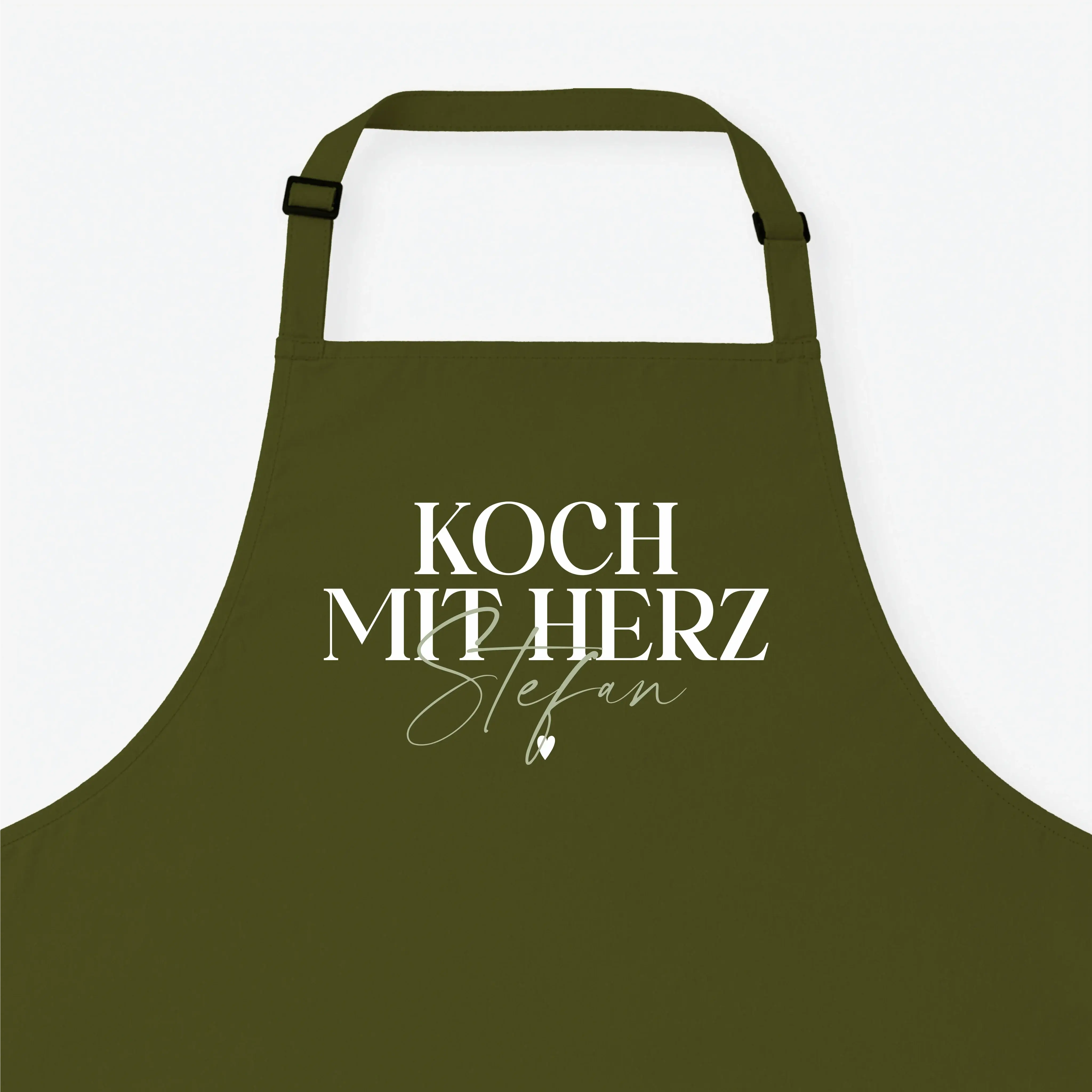 Kochschürze - Kochschürze Koch mit Herz - personalisiert