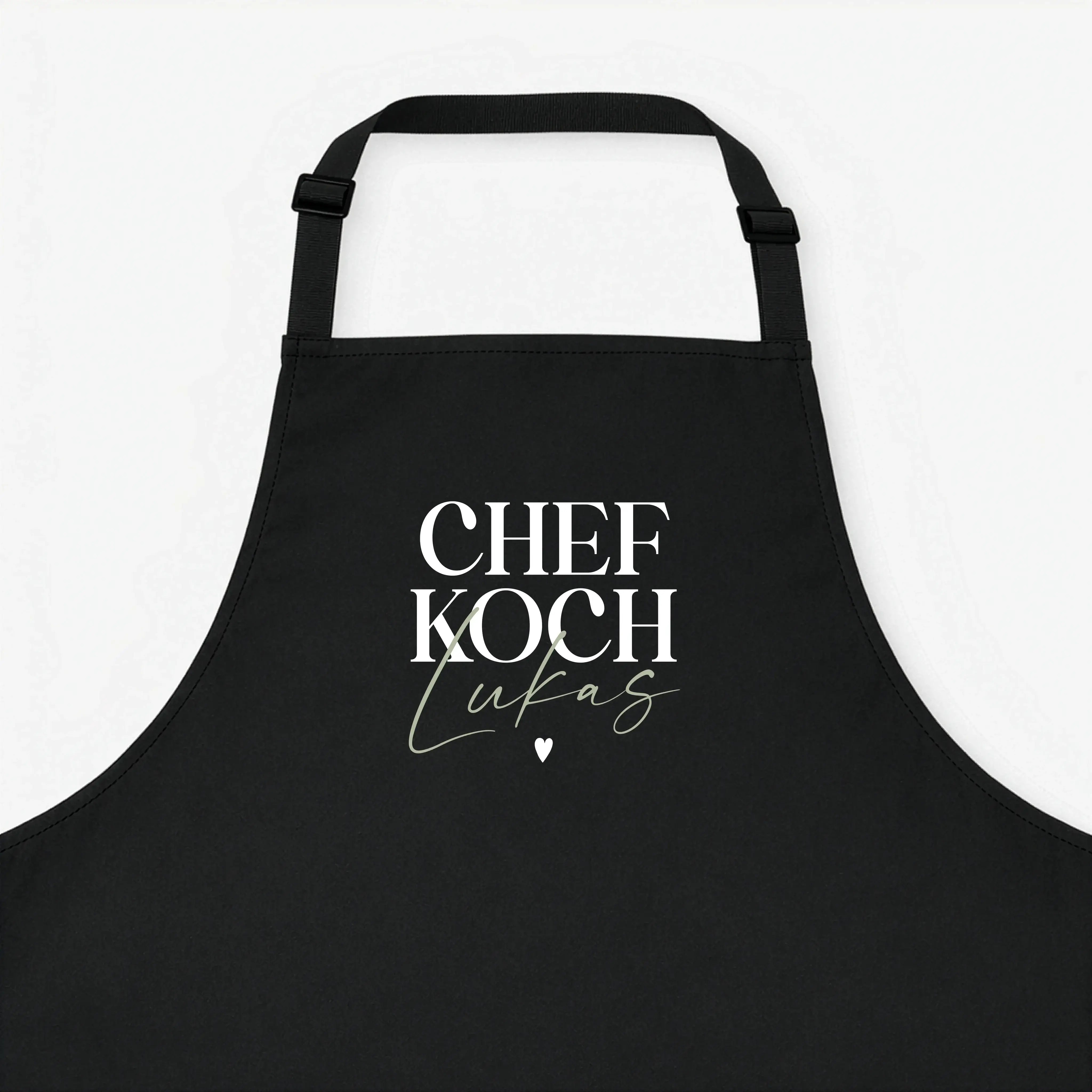 Kochschürze Chefkoch-Kochschürze-famprints-Die Kochschürze Chefkoch von famprints ist mehr als ein praktisches Küchenaccessoire. Sie wird mit deinem Wunschnamen personalisiert und verwandelt jedes Kochen in einen ganz persönlichen Moment. Der klare Schri