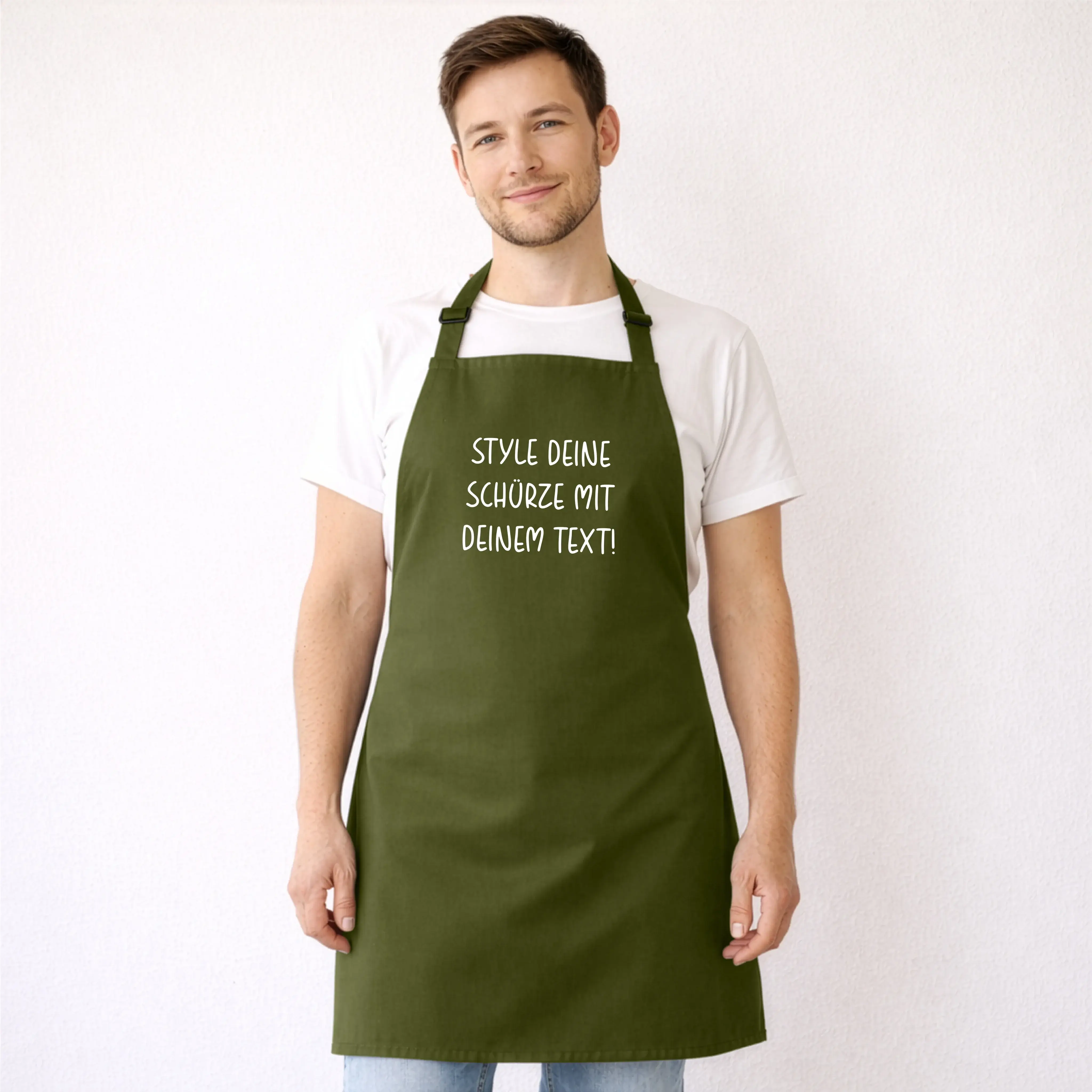Kochschürze Eigener Text-Kochschürze-famprints-Kochschürze Eigener Text ist die perfekte Wahl, wenn du beim Kochen, Backen oder Grillen etwas Persönliches tragen möchtest. Bei famprints gestaltest du deine Schürze mit deinem Wunschtext und machst daraus e