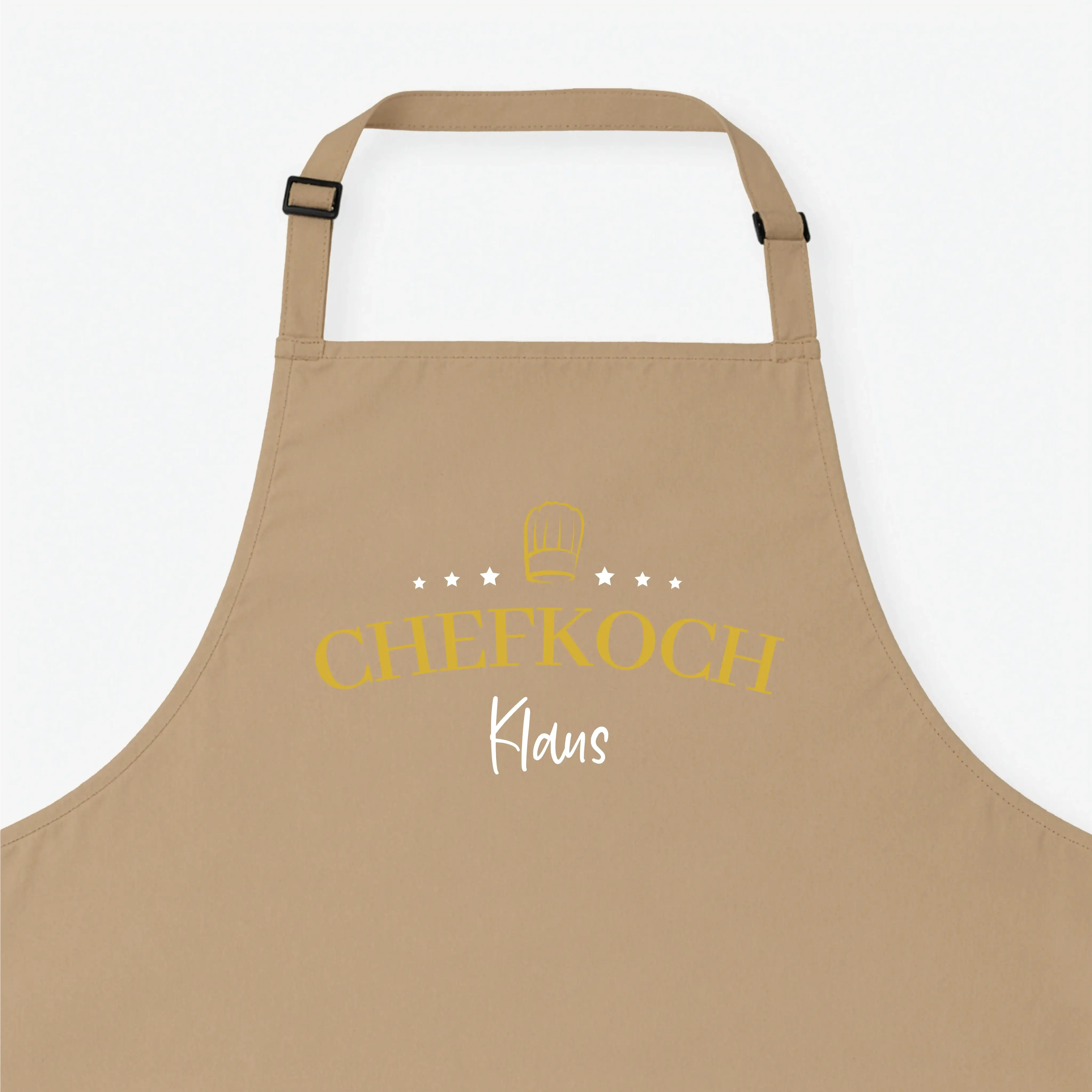 Kochschürze Chefkoch Sterne-Kochschürze-famprints-Die Kochschürze Chefkoch Sterne ist das perfekte Geschenk für alle, die gern am Herd stehen und dabei Persönlichkeit zeigen wollen. Mit dem markanten Chefkoch Schriftzug, den Sternen und der edlen Kochmütz