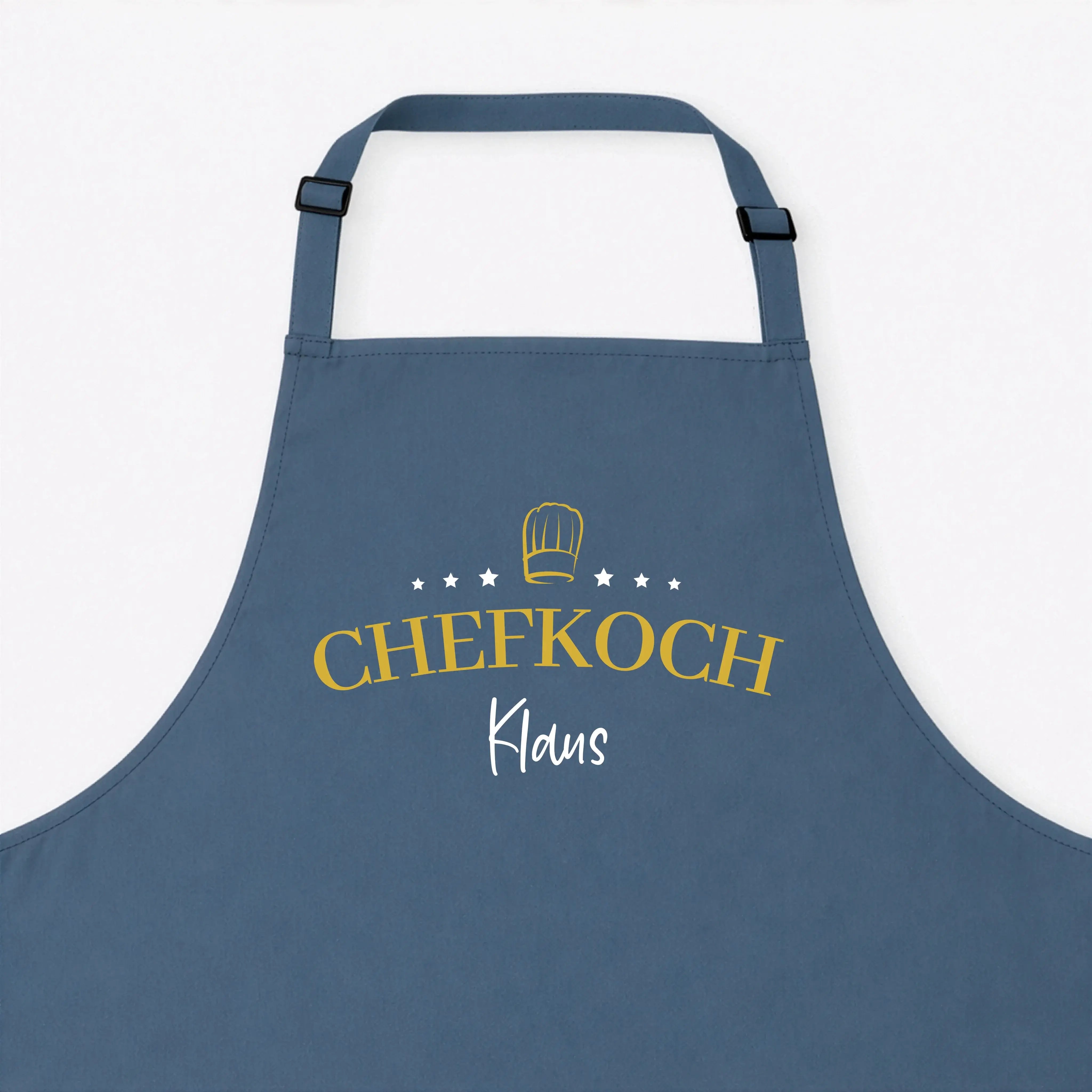 Kochschürze Chefkoch Sterne-Kochschürze-famprints-Die Kochschürze Chefkoch Sterne ist das perfekte Geschenk für alle, die gern am Herd stehen und dabei Persönlichkeit zeigen wollen. Mit dem markanten Chefkoch Schriftzug, den Sternen und der edlen Kochmütz