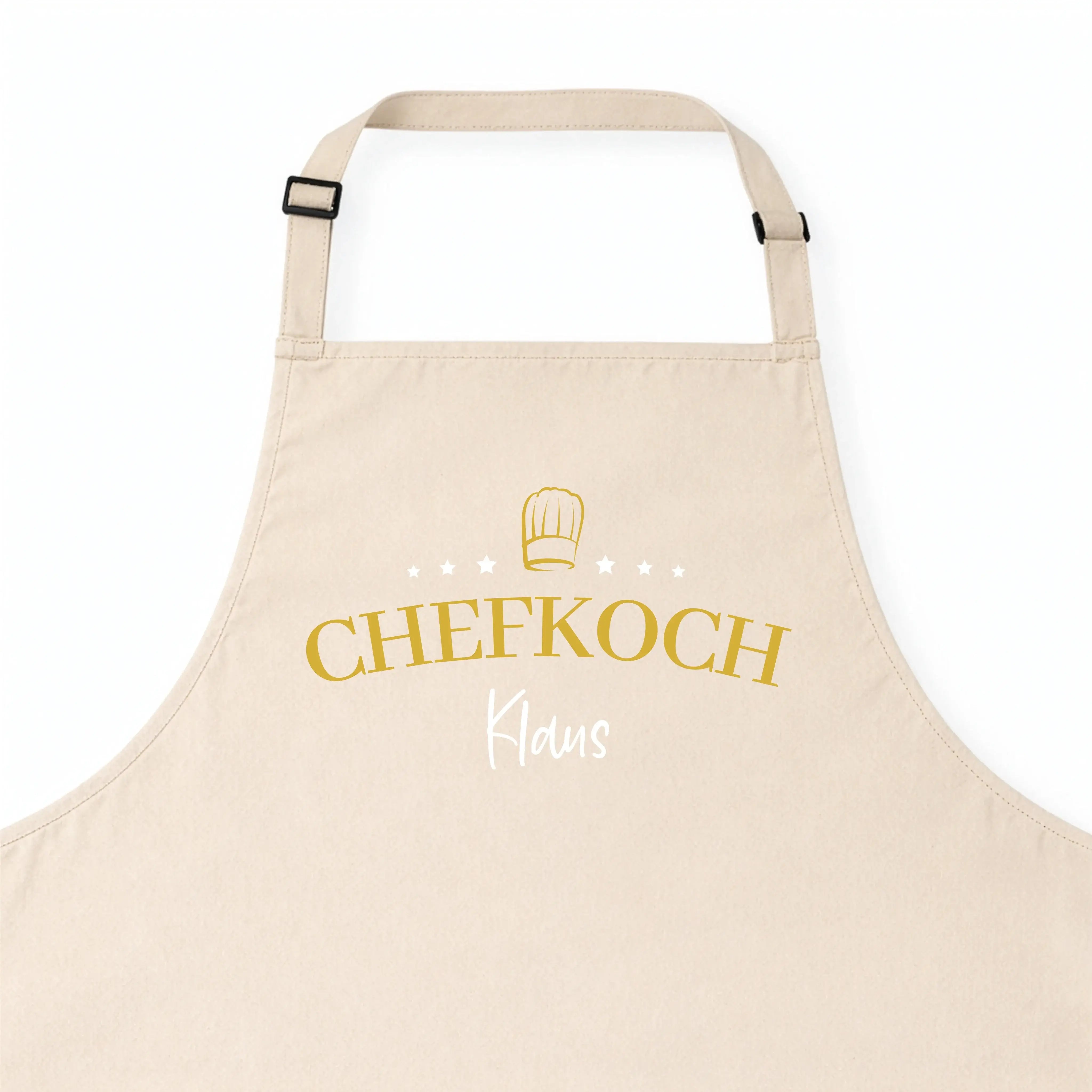 Kochschürze Chefkoch Sterne-Kochschürze-famprints-Die Kochschürze Chefkoch Sterne ist das perfekte Geschenk für alle, die gern am Herd stehen und dabei Persönlichkeit zeigen wollen. Mit dem markanten Chefkoch Schriftzug, den Sternen und der edlen Kochmütz