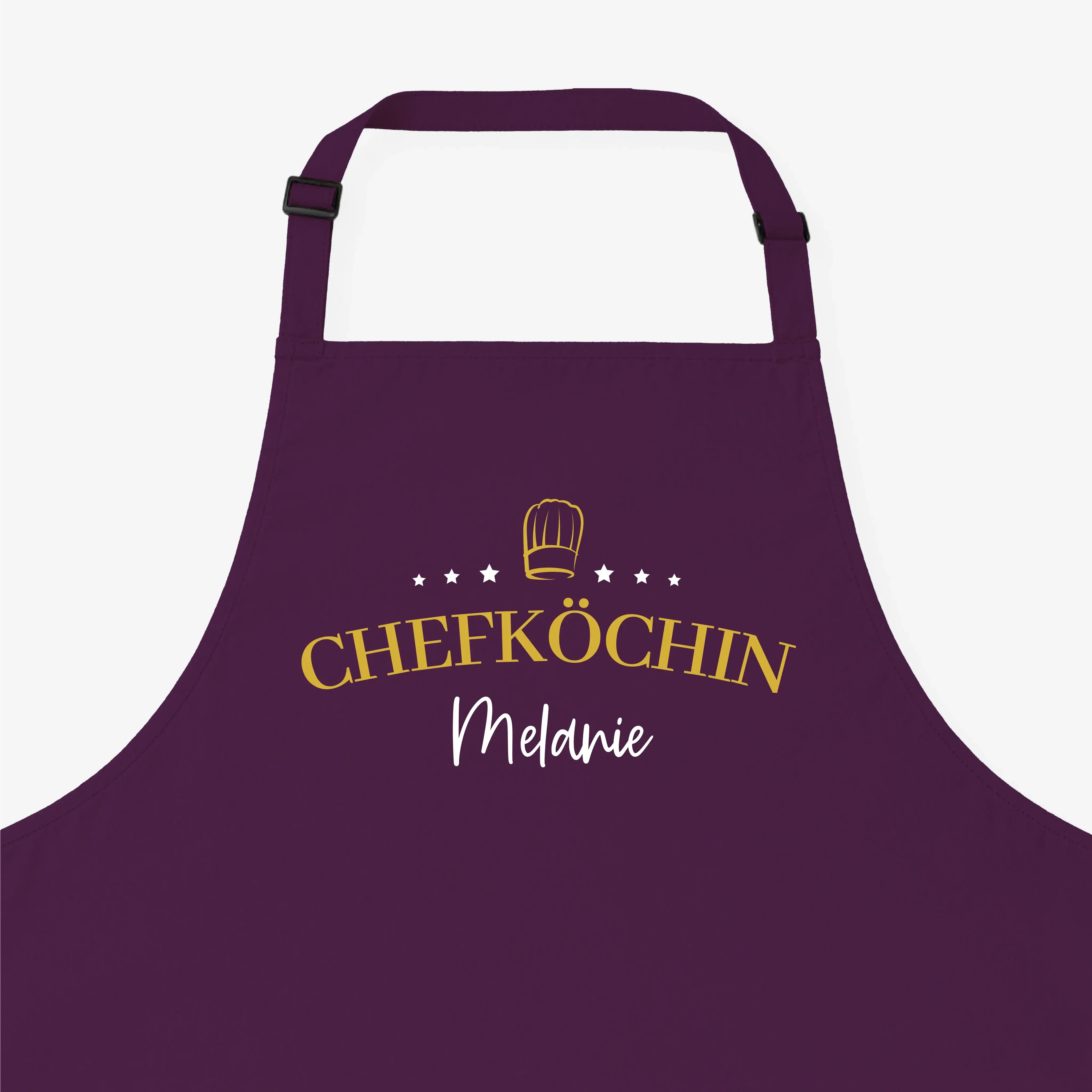 Kochschürze Chefköchin Sterne-Kochschürze-famprints-Diese Kochschürze Chefköchin Sterne ist mehr als ein praktisches Küchenaccessoire. Sie macht aus jedem Kochmoment ein persönliches Statement. Das Design kombiniert den eleganten Schriftzug Chefköchin mit
