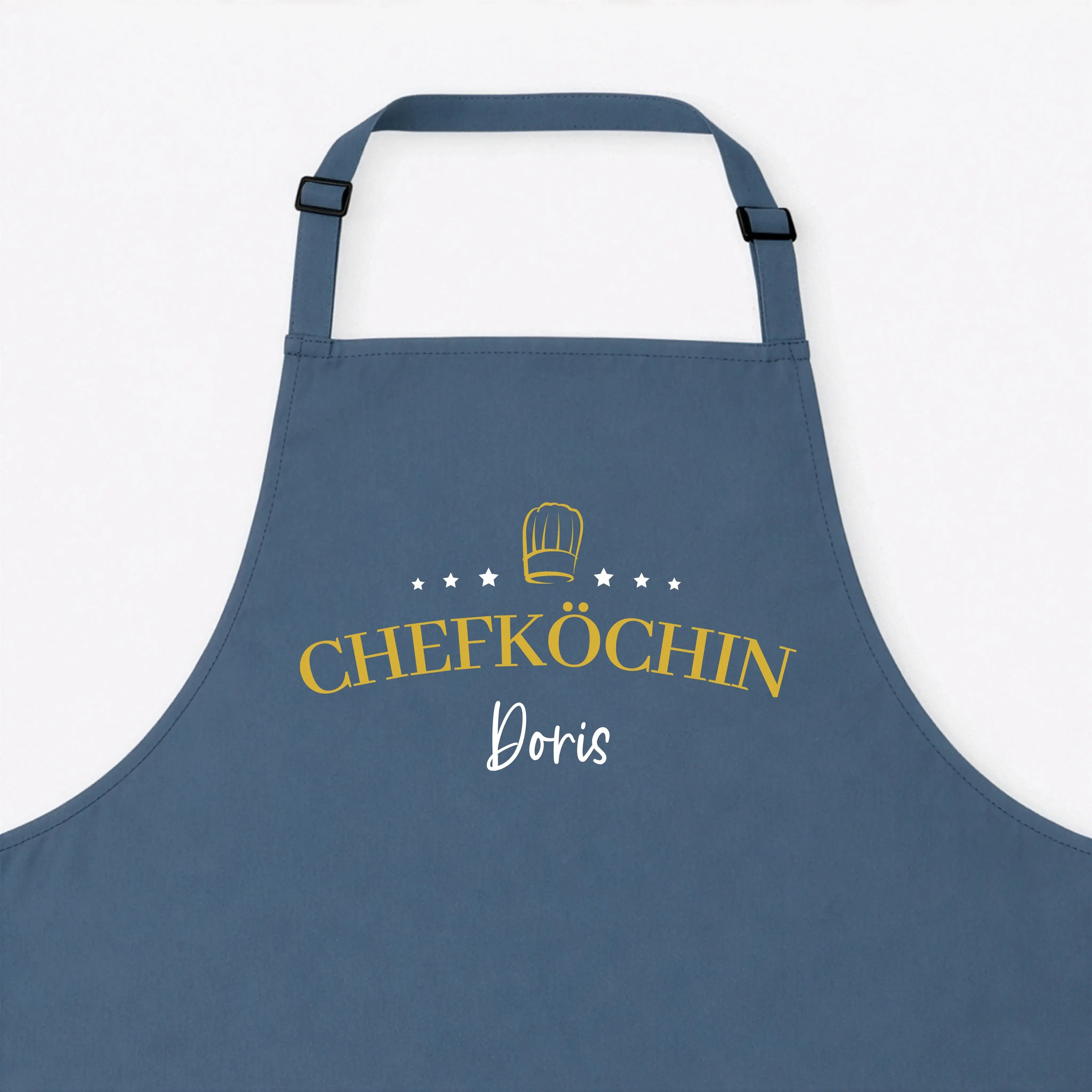 Kochschürze Chefköchin Sterne-Kochschürze-famprints-Diese Kochschürze Chefköchin Sterne ist mehr als ein praktisches Küchenaccessoire. Sie macht aus jedem Kochmoment ein persönliches Statement. Das Design kombiniert den eleganten Schriftzug Chefköchin mit