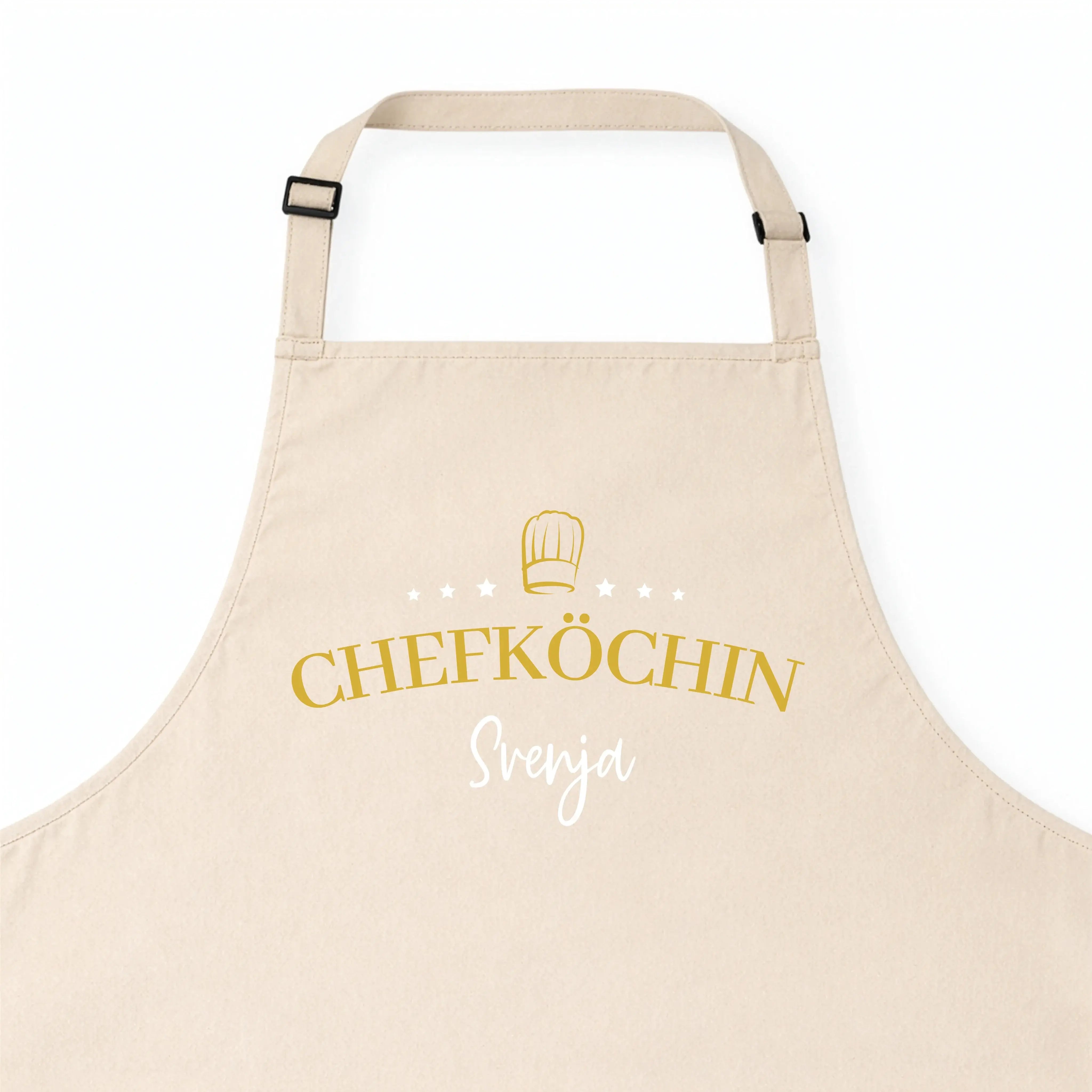 Kochschürze Chefköchin Sterne-Kochschürze-famprints-Diese Kochschürze Chefköchin Sterne ist mehr als ein praktisches Küchenaccessoire. Sie macht aus jedem Kochmoment ein persönliches Statement. Das Design kombiniert den eleganten Schriftzug Chefköchin mit