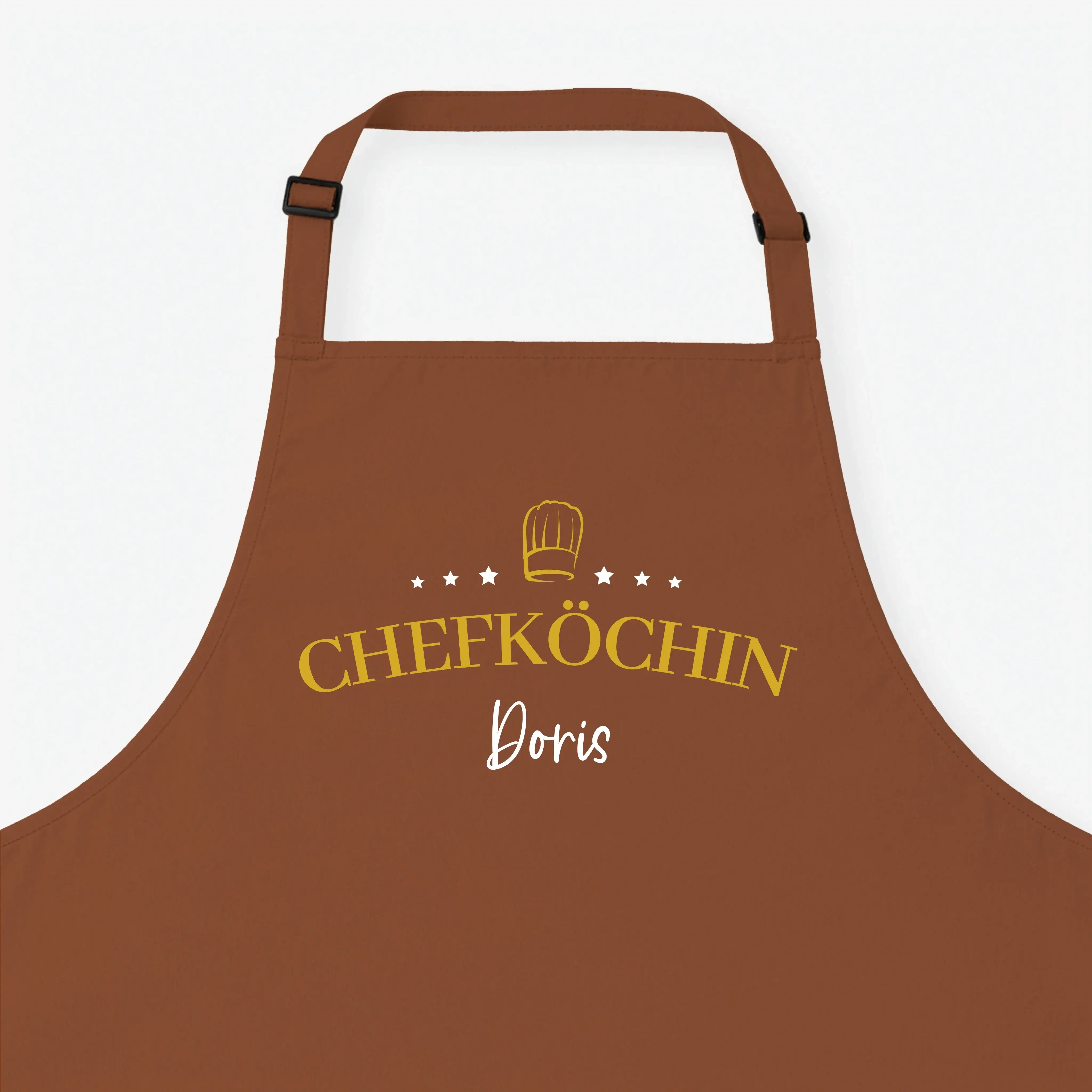 Kochschürze Chefköchin Sterne-Kochschürze-famprints-Diese Kochschürze Chefköchin Sterne ist mehr als ein praktisches Küchenaccessoire. Sie macht aus jedem Kochmoment ein persönliches Statement. Das Design kombiniert den eleganten Schriftzug Chefköchin mit