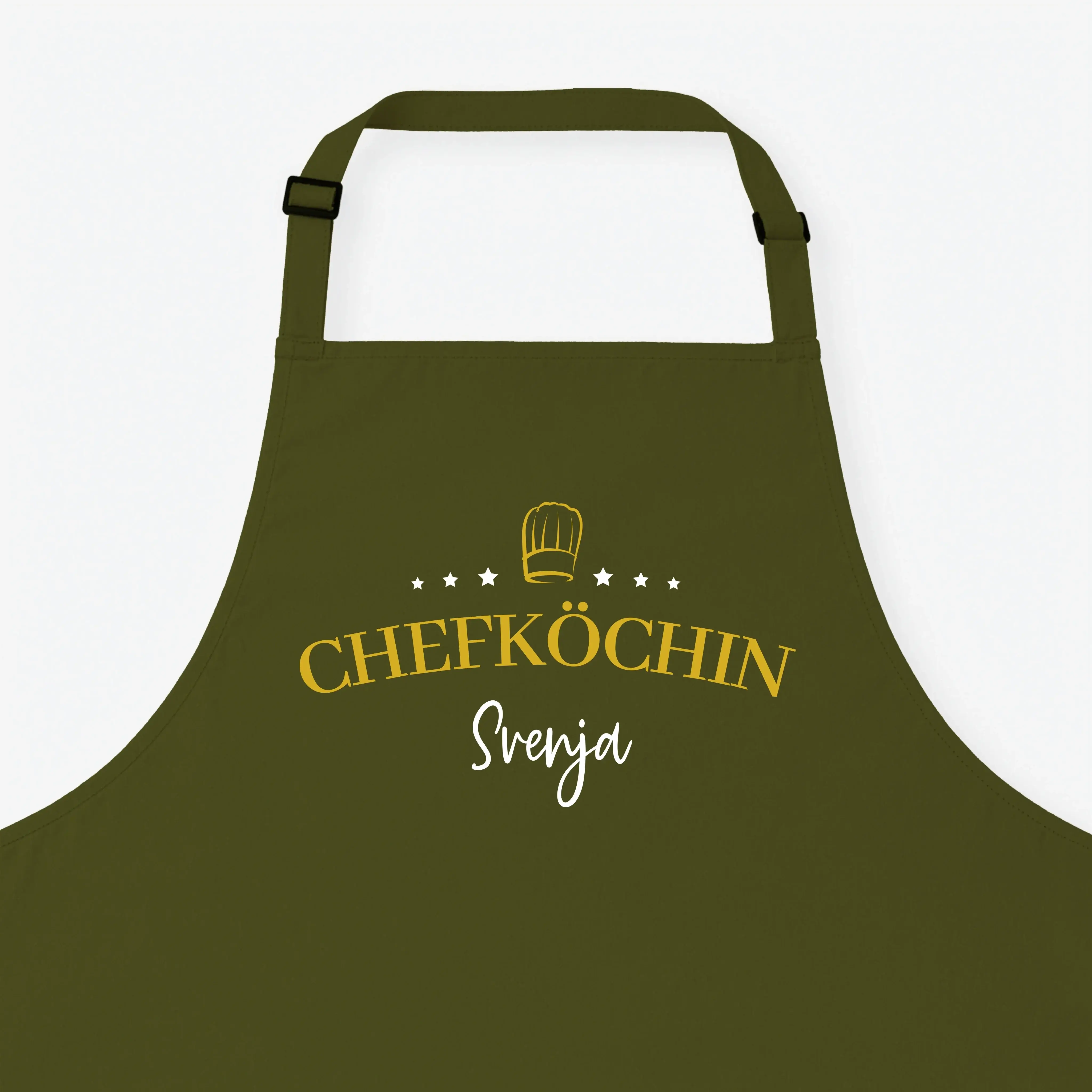 Kochschürze Chefköchin Sterne-Kochschürze-famprints-Diese Kochschürze Chefköchin Sterne ist mehr als ein praktisches Küchenaccessoire. Sie macht aus jedem Kochmoment ein persönliches Statement. Das Design kombiniert den eleganten Schriftzug Chefköchin mit