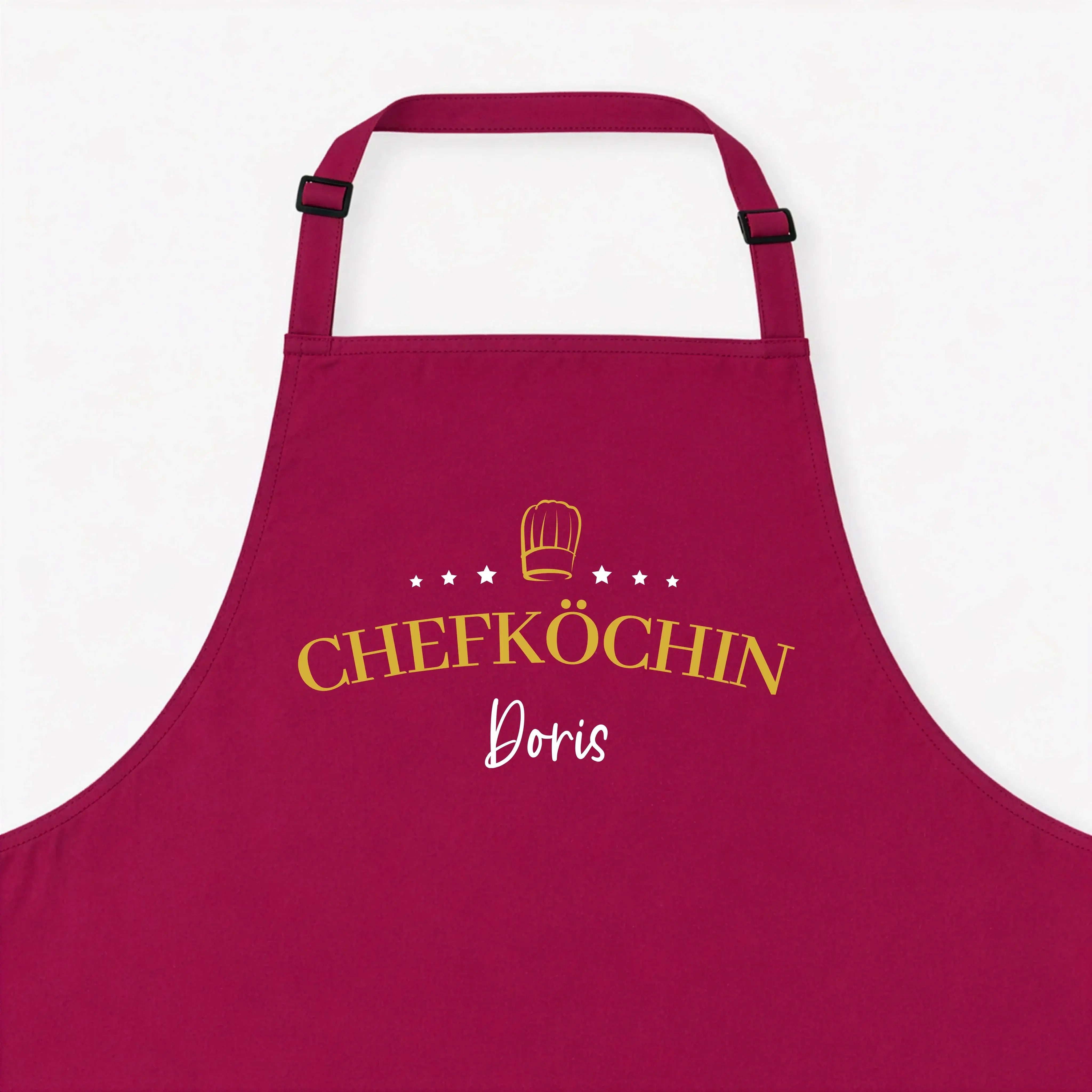 Kochschürze Chefköchin Sterne-Kochschürze-famprints-Diese Kochschürze Chefköchin Sterne ist mehr als ein praktisches Küchenaccessoire. Sie macht aus jedem Kochmoment ein persönliches Statement. Das Design kombiniert den eleganten Schriftzug Chefköchin mit