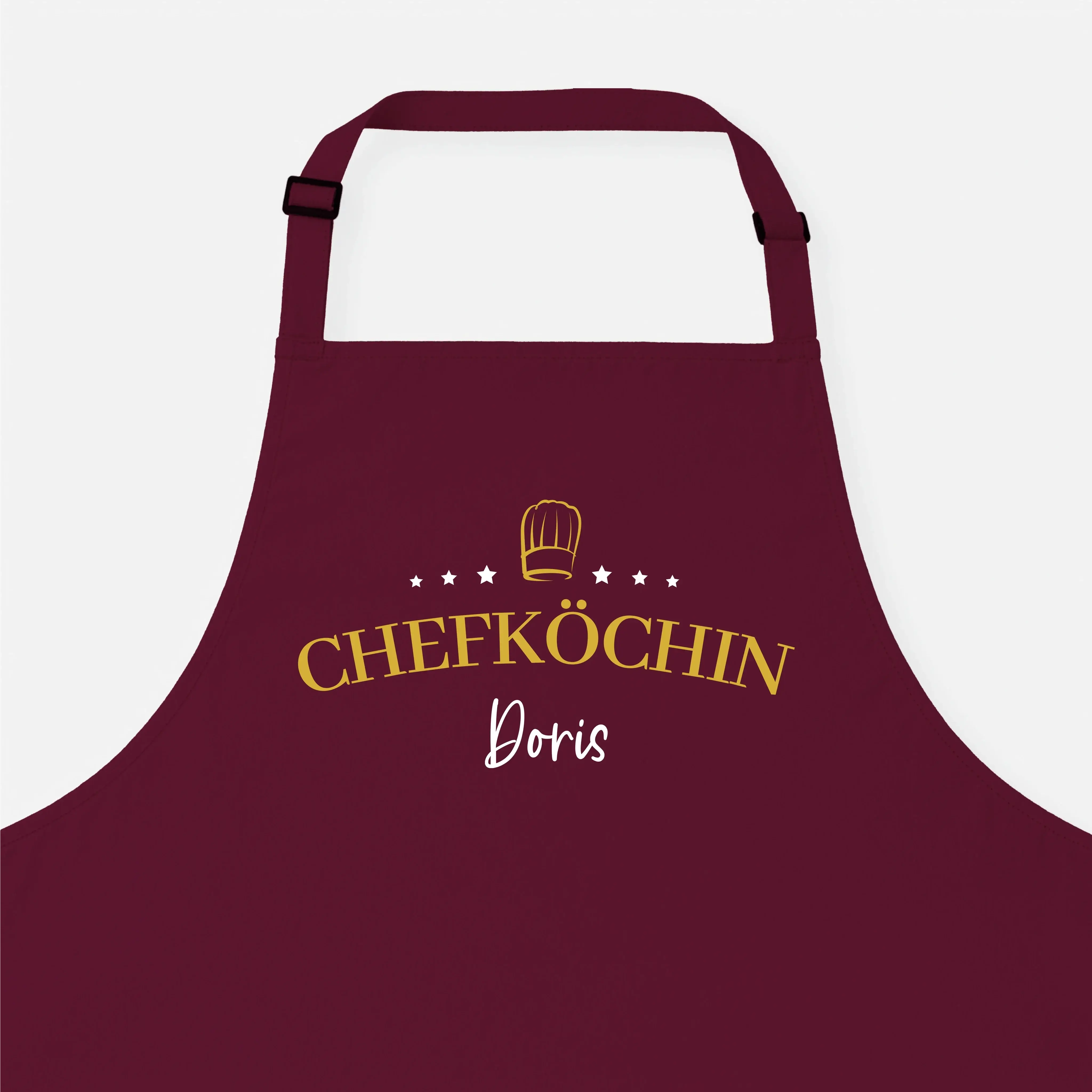 Kochschürze Chefköchin Sterne-Kochschürze-famprints-Diese Kochschürze Chefköchin Sterne ist mehr als ein praktisches Küchenaccessoire. Sie macht aus jedem Kochmoment ein persönliches Statement. Das Design kombiniert den eleganten Schriftzug Chefköchin mit