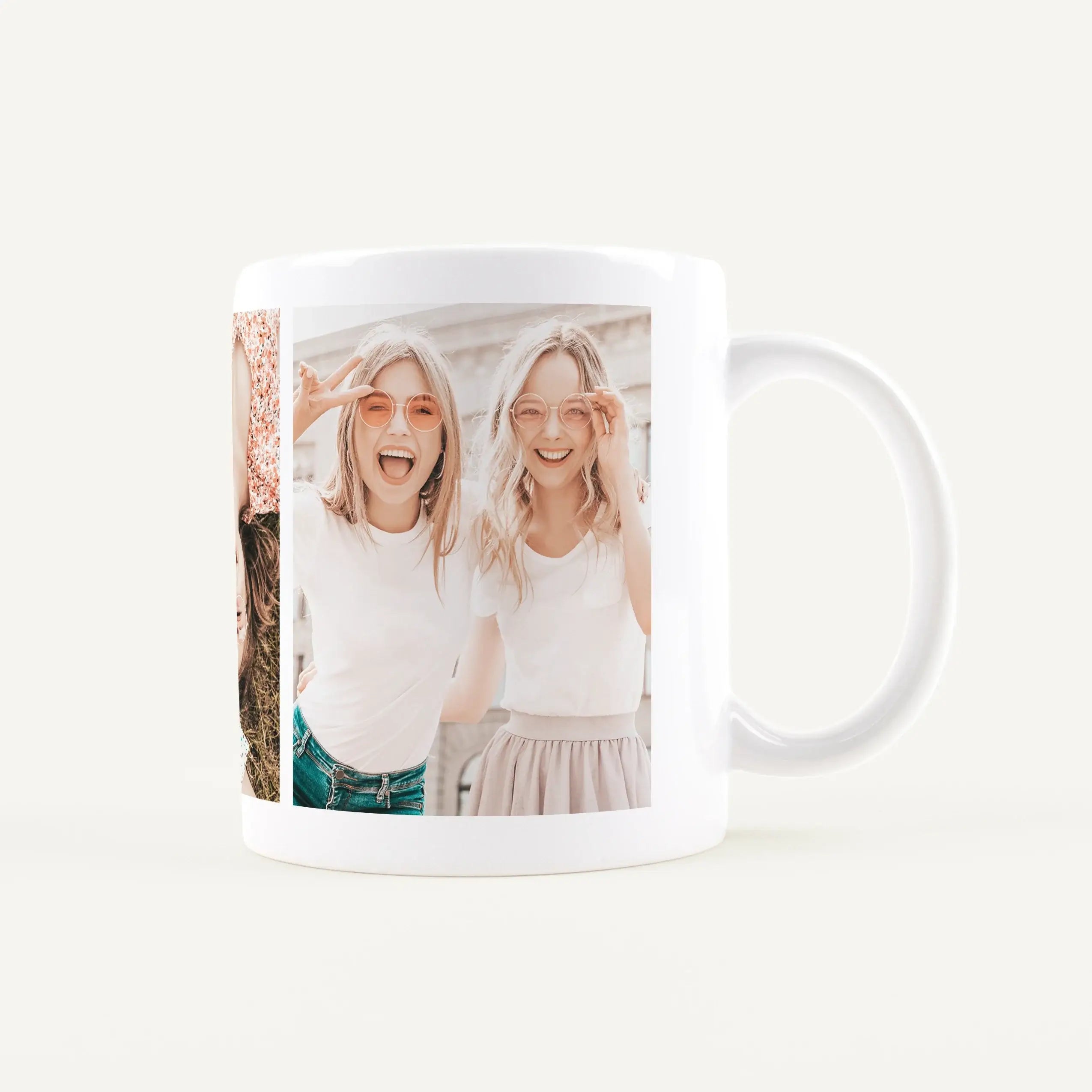 Tasse Foto Three-Keramik Tasse-famprints-Die Tasse Foto Three von famprints verwandelt deine schönsten Momente in eine persönliche Fototasse mit Charakter. Gestalte deine individuelle Kaffeetasse ganz einfach mit drei eigenen Bildern und erstelle eine har
