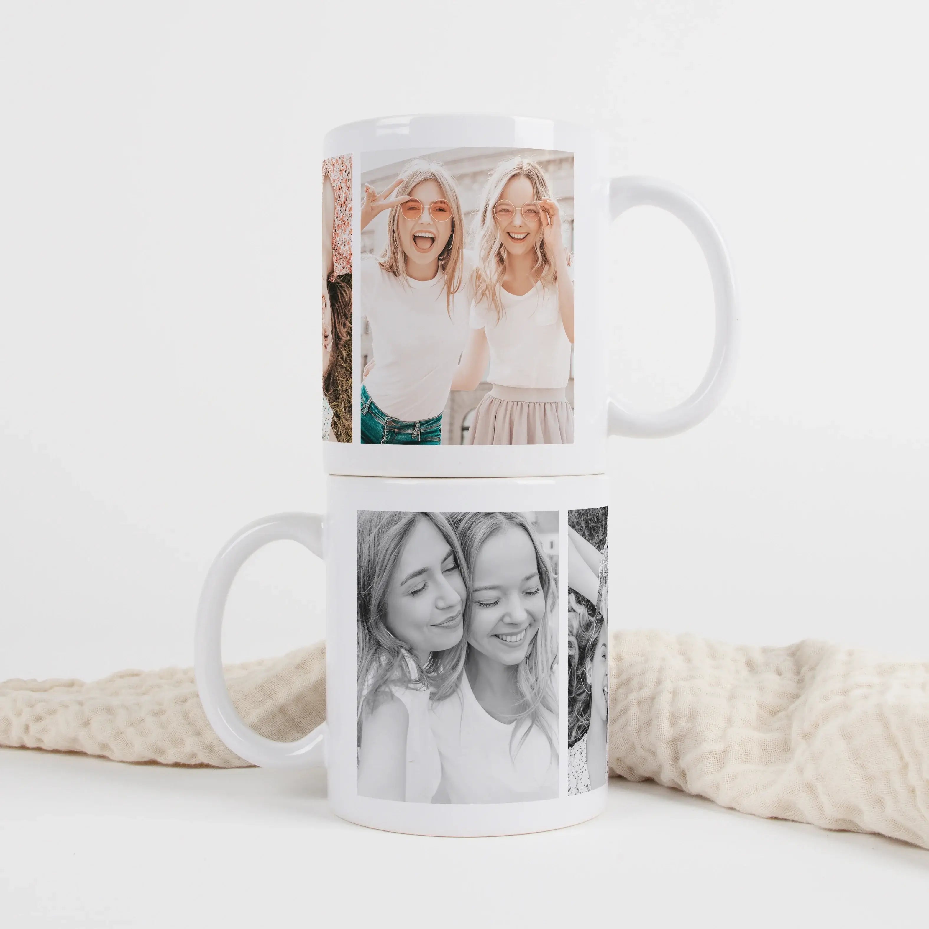 Tasse Foto Three-Keramik Tasse-famprints-Die Tasse Foto Three von famprints verwandelt deine schönsten Momente in eine persönliche Fototasse mit Charakter. Gestalte deine individuelle Kaffeetasse ganz einfach mit drei eigenen Bildern und erstelle eine har