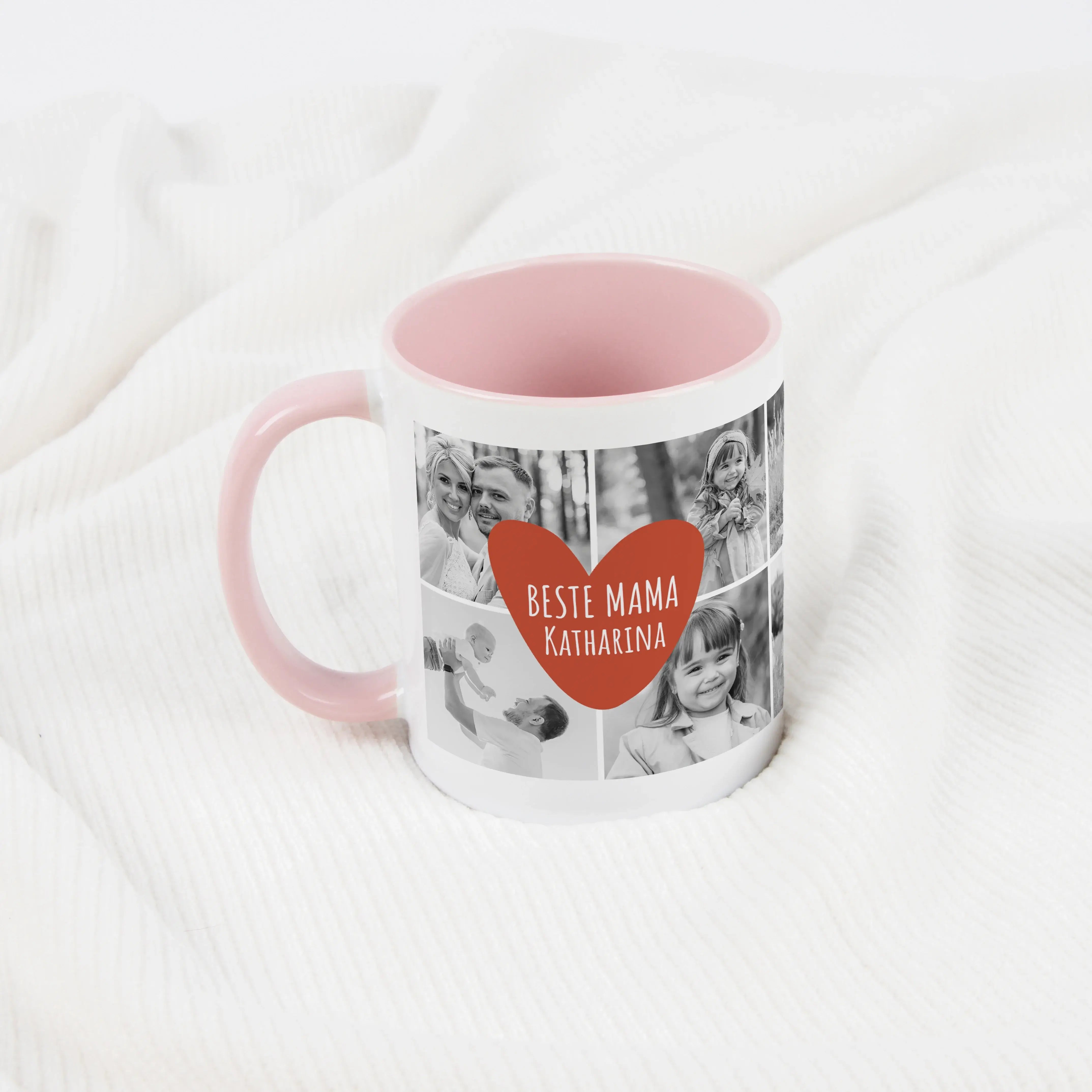 Tasse Foto beste Mama-Keramik Tasse-famprints-Tasse Foto beste Mama ist mehr als nur eine Fototasse – sie ist dein persönliches Geschenk für einen ganz besonderen Menschen. Gestalte die Keramiktasse mit 10 eigenen Fotos und erschaffe eine individuelle Col