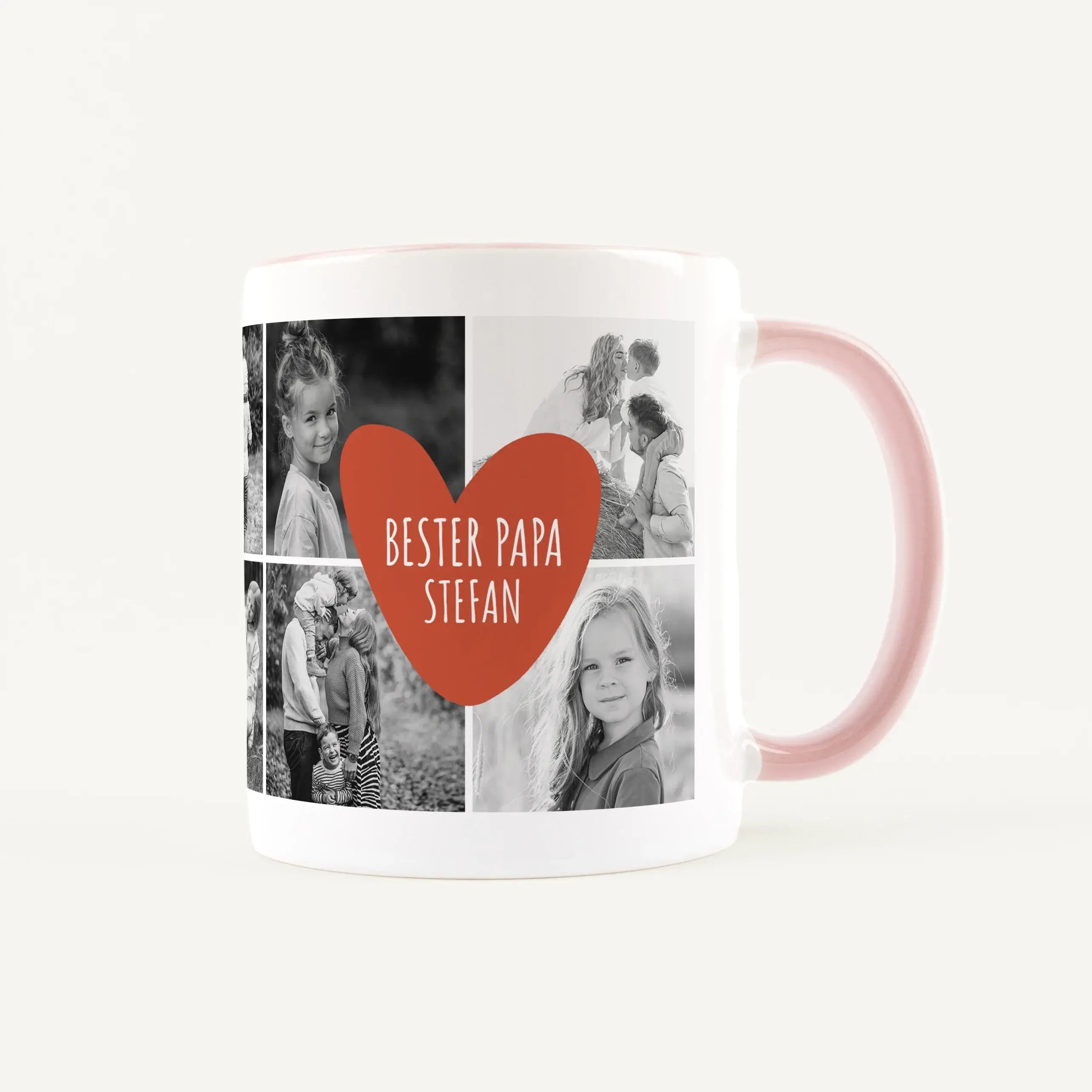 Tasse Foto bester Papa-Keramik Tasse-famprints-Die Tasse Foto bester Papa ist mehr als nur ein Kaffeebecher – sie ist dein persönliches Geschenk mit Bedeutung. Du gestaltest sie bei famprints ganz einfach mit bis zu 10 eigenen Fotos und machst daraus eine