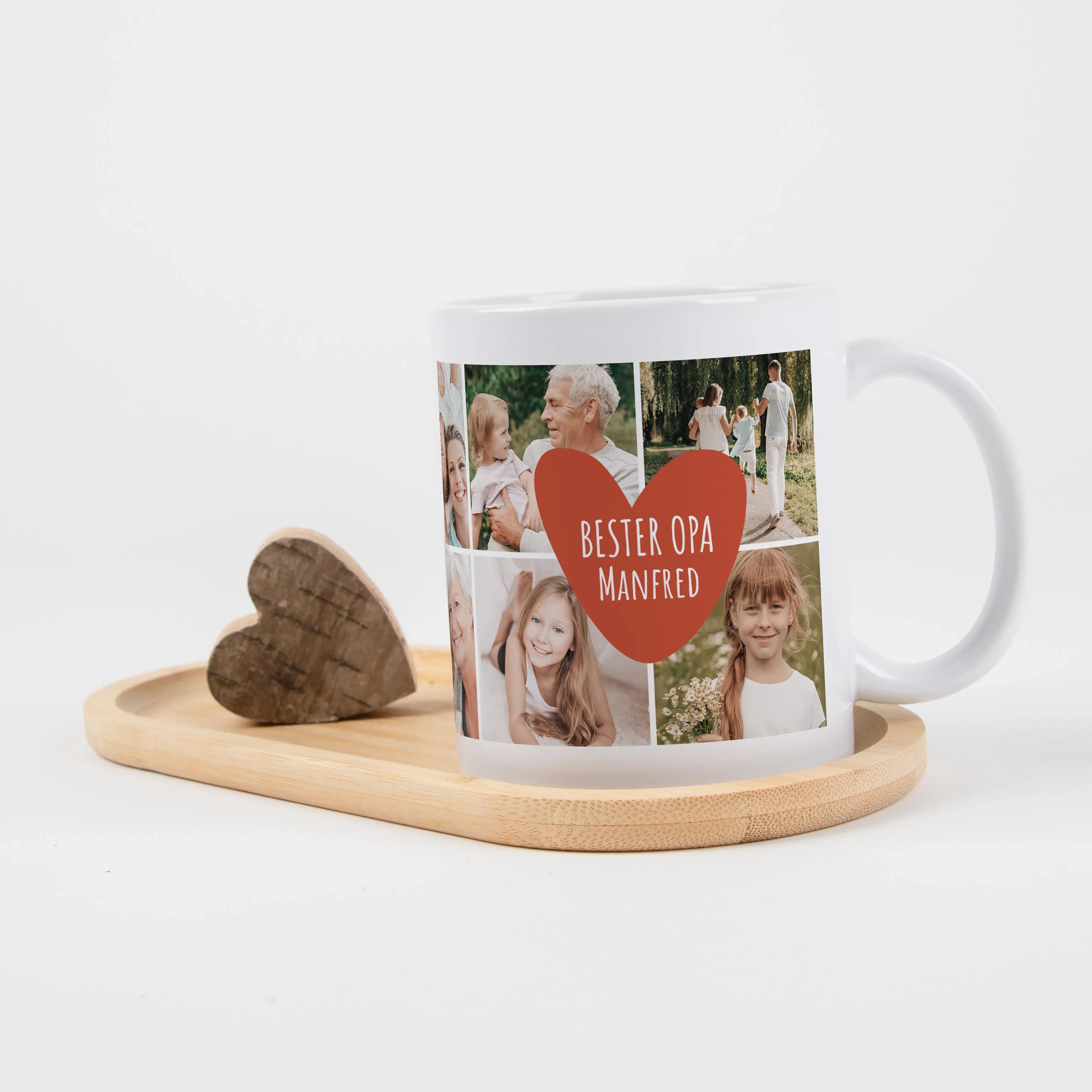 Tasse Foto bester Opa-Keramik Tasse-famprints-Tasse Foto bester Opa ist mehr als nur ein Becher für den Morgenkaffee. Bei famprints gestaltest du eine persönliche Fototasse, die deinem Opa zeigt, wie wichtig er dir ist. Du kannst bis zu 10 eigene Fotos ho