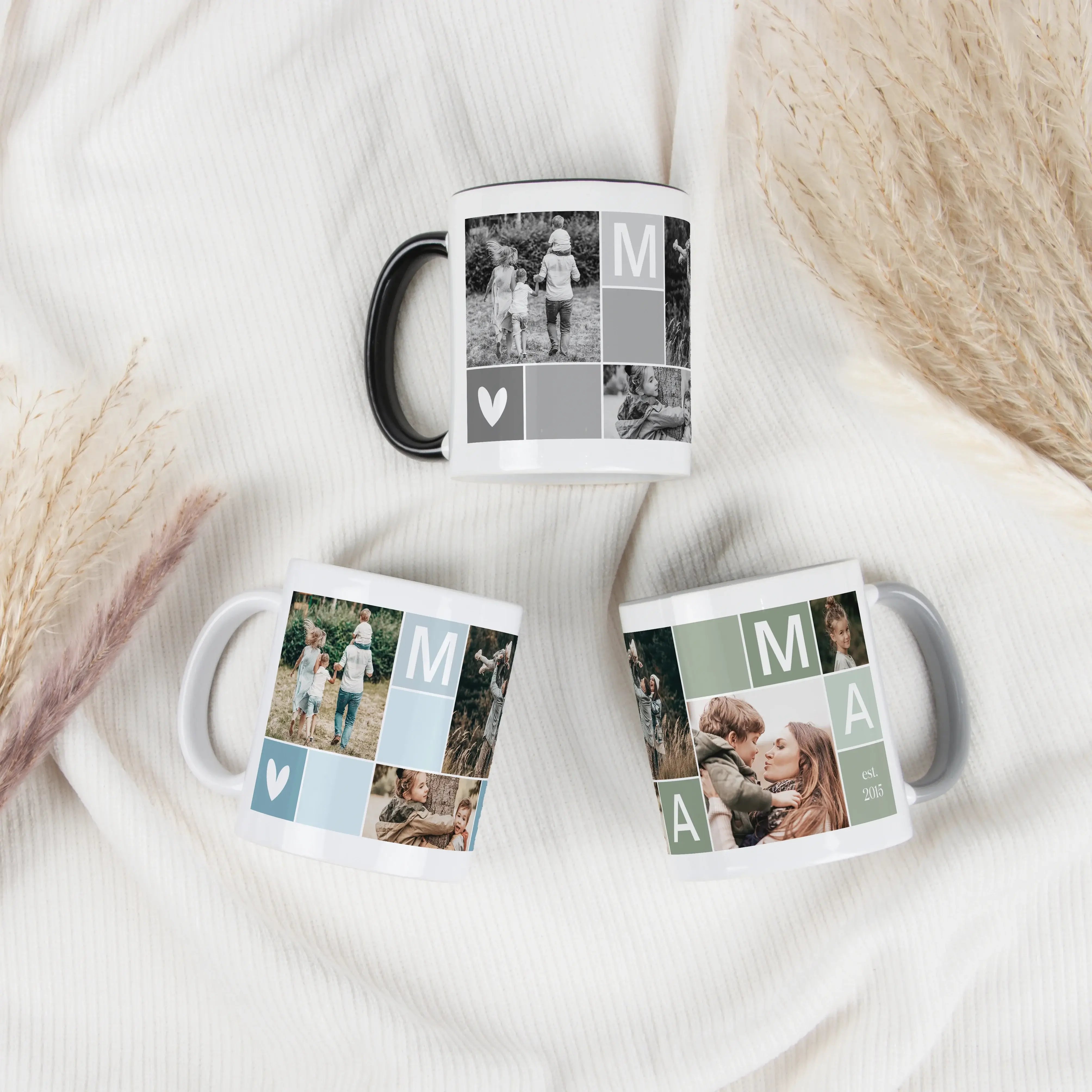 Fototasse Mama-Keramik Tasse-famprints-Die Fototasse Mama von famprints macht aus besonderen Momenten ein persönliches Geschenk. Du gestaltest sie ganz einfach selbst mit bis zu fünf eigenen Fotos und erschaffst damit eine individuelle Erinnerung für den