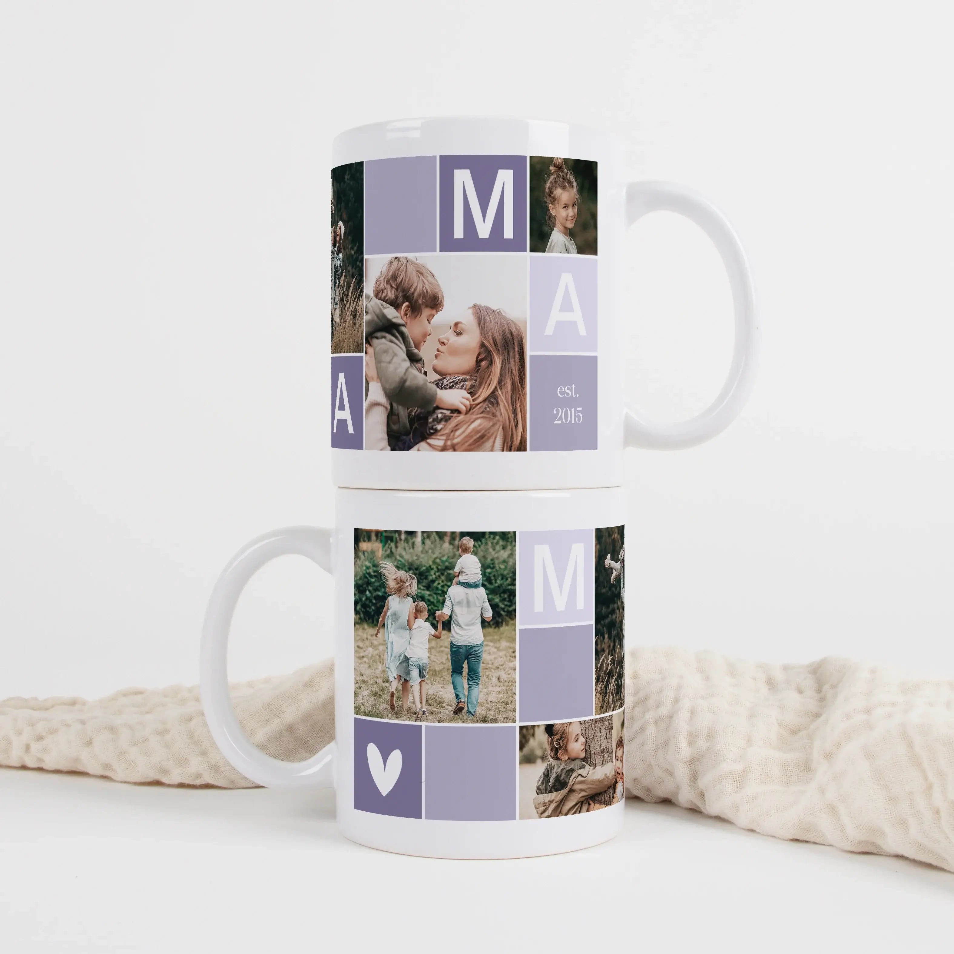 Fototasse Mama-Keramik Tasse-famprints-Die Fototasse Mama von famprints macht aus besonderen Momenten ein persönliches Geschenk. Du gestaltest sie ganz einfach selbst mit bis zu fünf eigenen Fotos und erschaffst damit eine individuelle Erinnerung für den