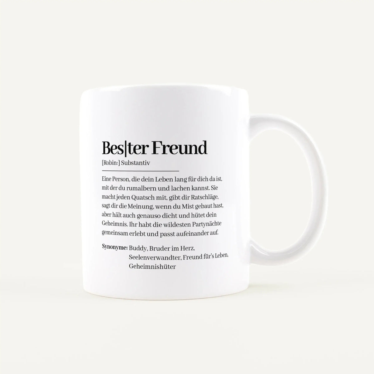 Tasse Definition Bester Freund-Keramik Tasse-famprints-personalisiertes-Geschenk