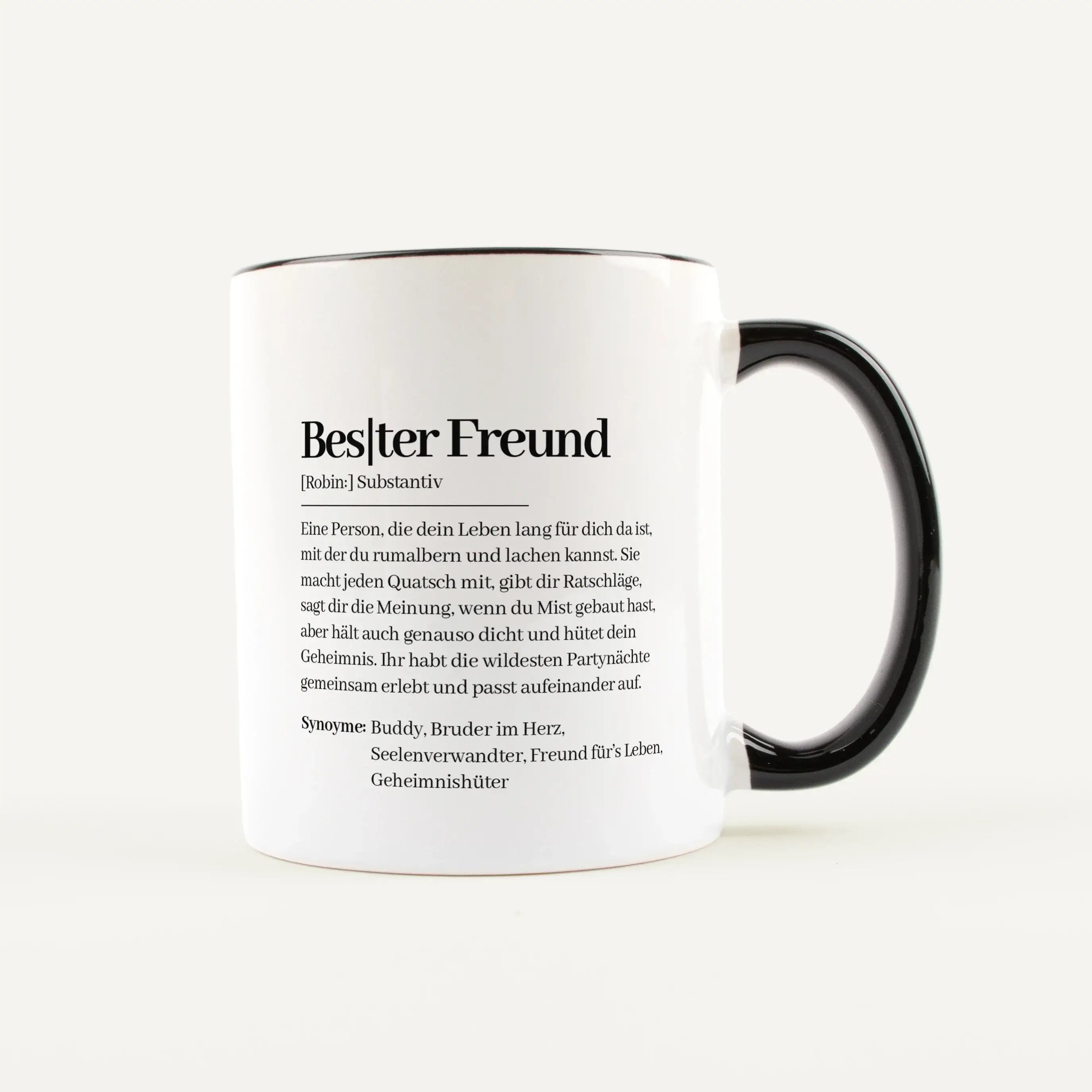 Tasse Definition Bester Freund-Keramik Tasse-famprints-Die Tasse Definition Bester Freund von famprints ist eine persönliche Geschenkidee für Menschen, die nicht einfach irgendetwas verschenken möchten. Das Design im Duden Stil beschreibt auf liebevolle W