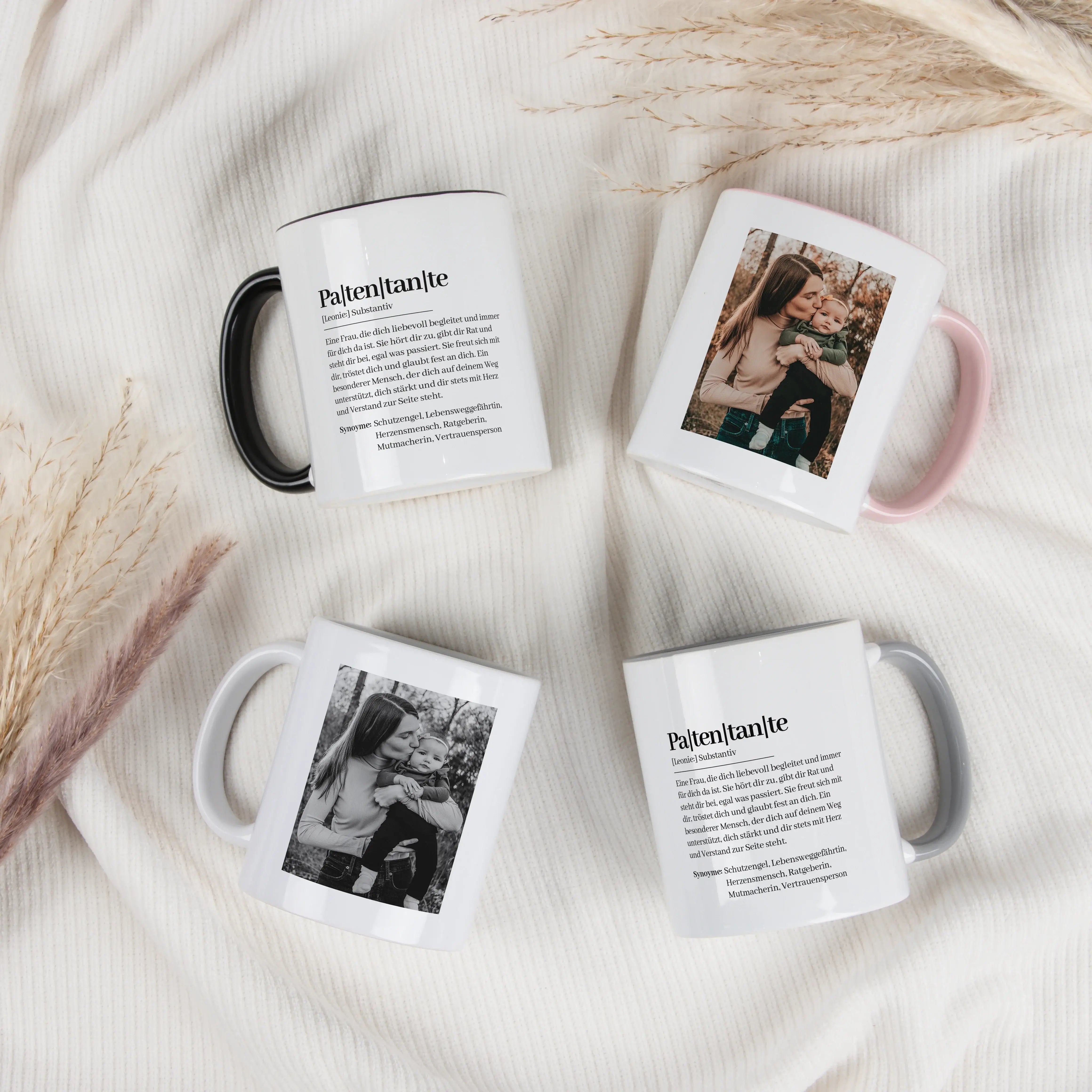 Tasse Definition Patentante-Keramik Tasse-famprints-Die Tasse Definition Patentante von famprints ist eine persönliche Geschenkidee für einen Menschen, der im Alltag und zu besonderen Momenten einen festen Platz hat. Das Design zeigt eine liebevolle Besch