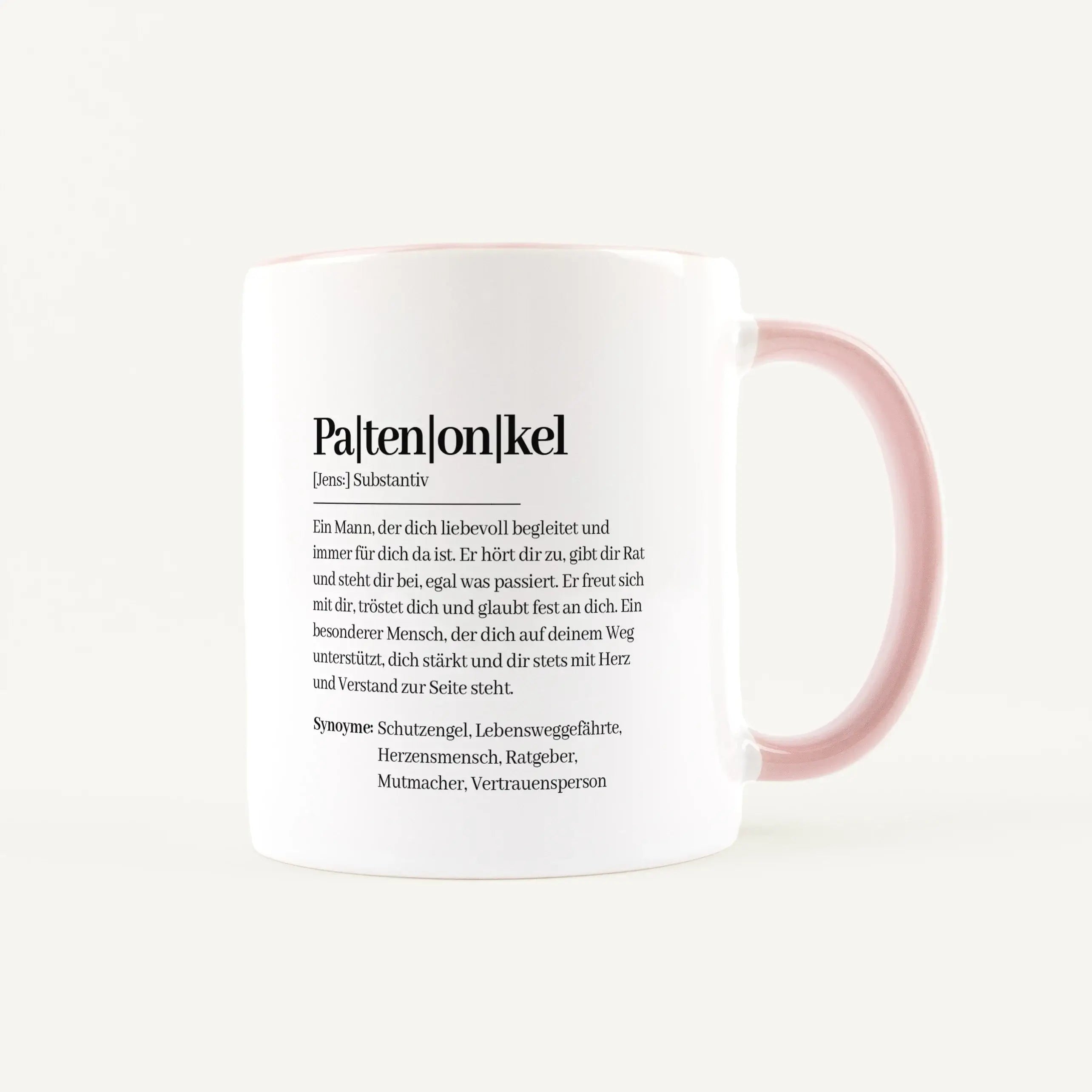 Tasse Definition Patenonkel-Keramik Tasse-famprints-Die Tasse Definition Patenonkel ist eine persönliche Geschenkidee für einen Menschen, der im Alltag, zur Taufe oder zu besonderen Momenten einfach dazugehört. Das Design im Duden Stil beschreibt deinen P