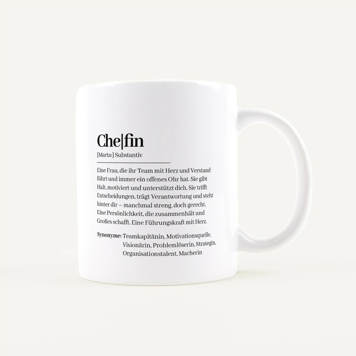 Tasse Definition Chefin-Keramik Tasse-famprints-personalisiertes-Geschenk