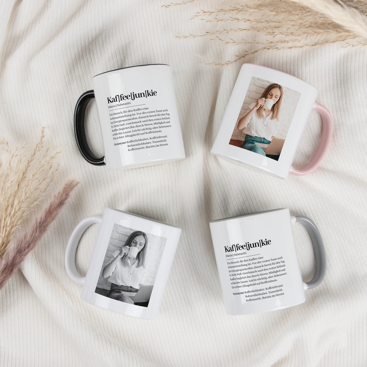 Tasse Definition Kaffeejunkie - Keramik Tasse - Personalisiertes Geschenk