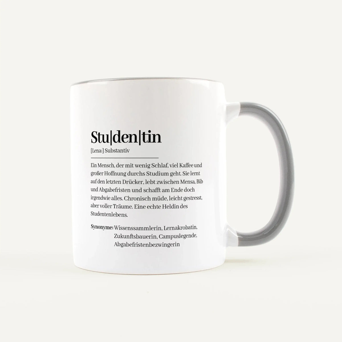 Tasse Definition Studentin - Keramik Tasse - Personalisiertes Geschenk