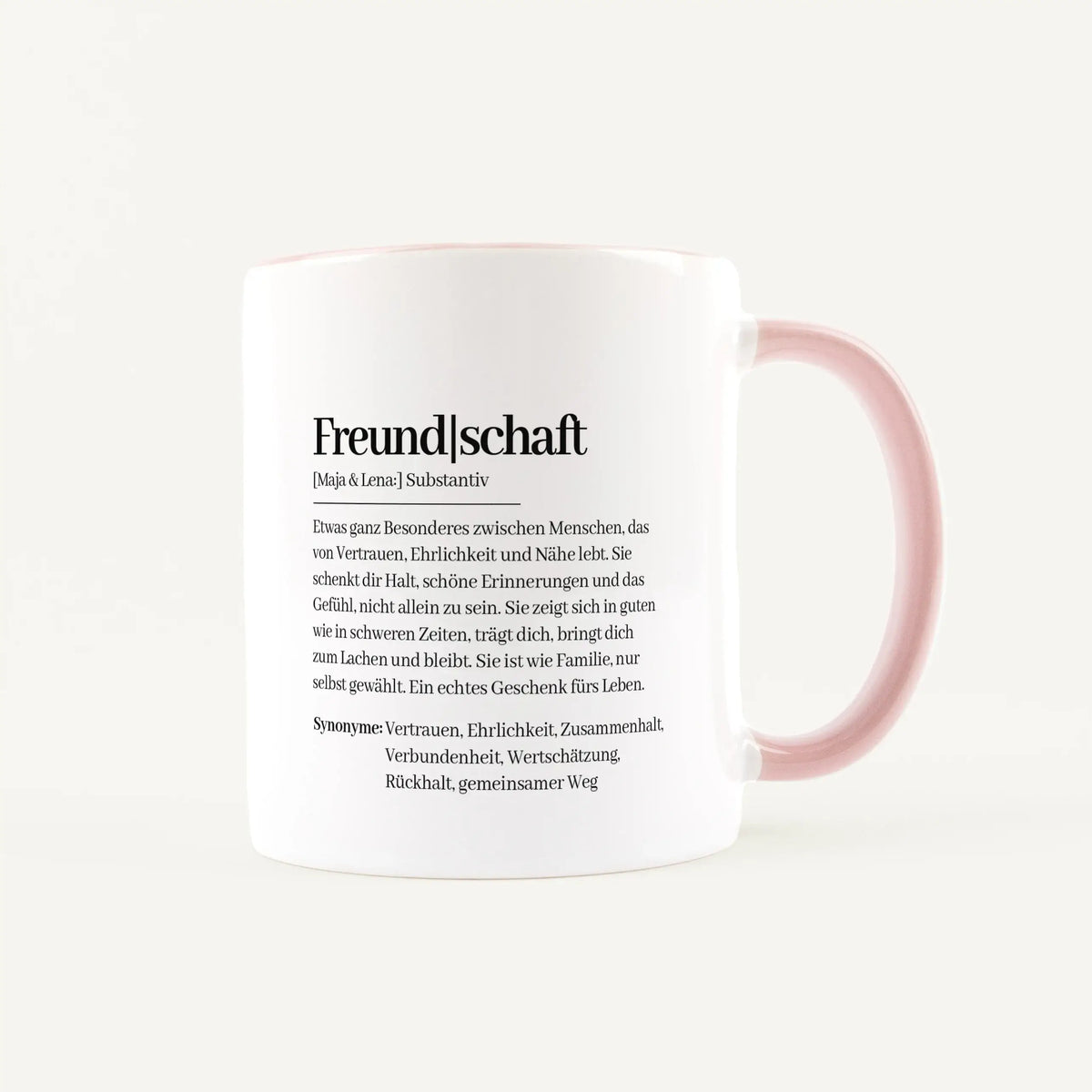 Tasse Definition Freundschaft - Keramik Tasse - Personalisiertes Geschenk Freundschaft
