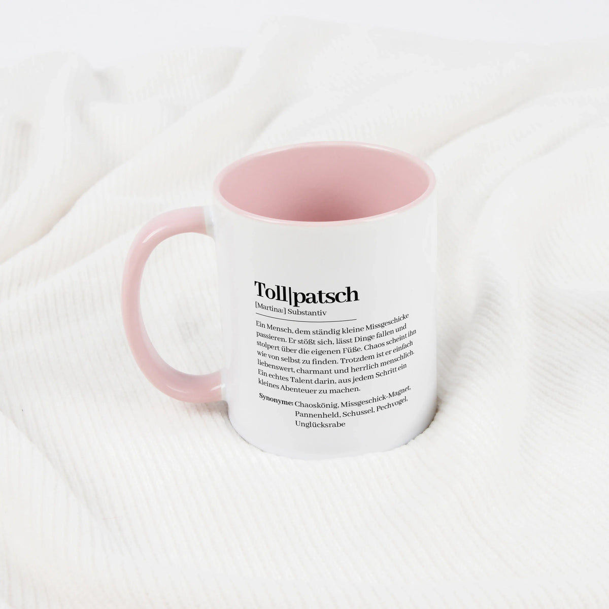 Tasse Definition Tollpatsch - Keramik Tasse - Personalisiertes Geschenk