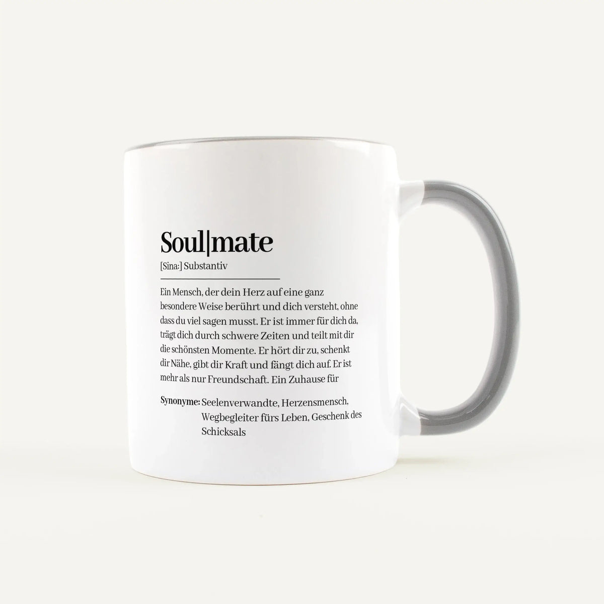 Keramik Tasse - Tasse Definition Soulmate - Personalisiertes Geschenk Seelenverwandte