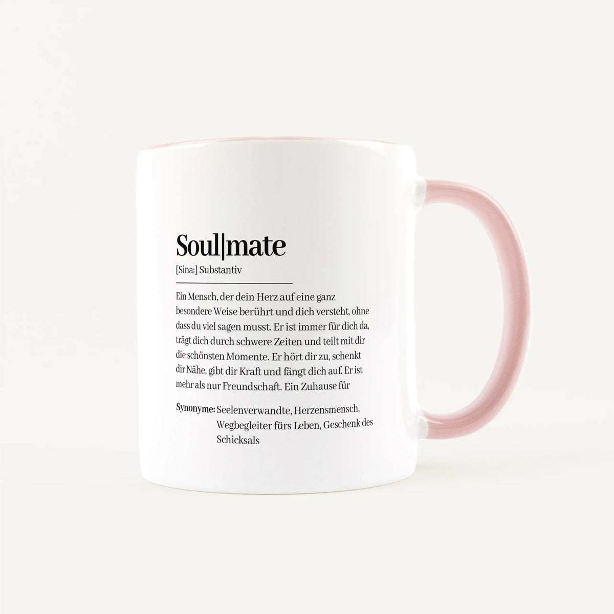 Keramik Tasse - Tasse Definition Soulmate - Personalisiertes Geschenk Seelenverwandte