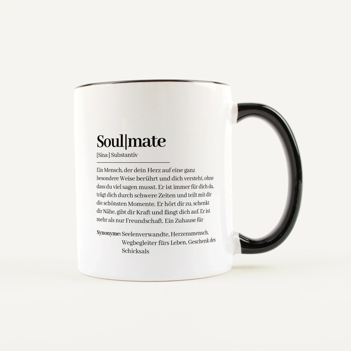 Keramik Tasse - Tasse Definition Soulmate - Personalisiertes Geschenk Seelenverwandte