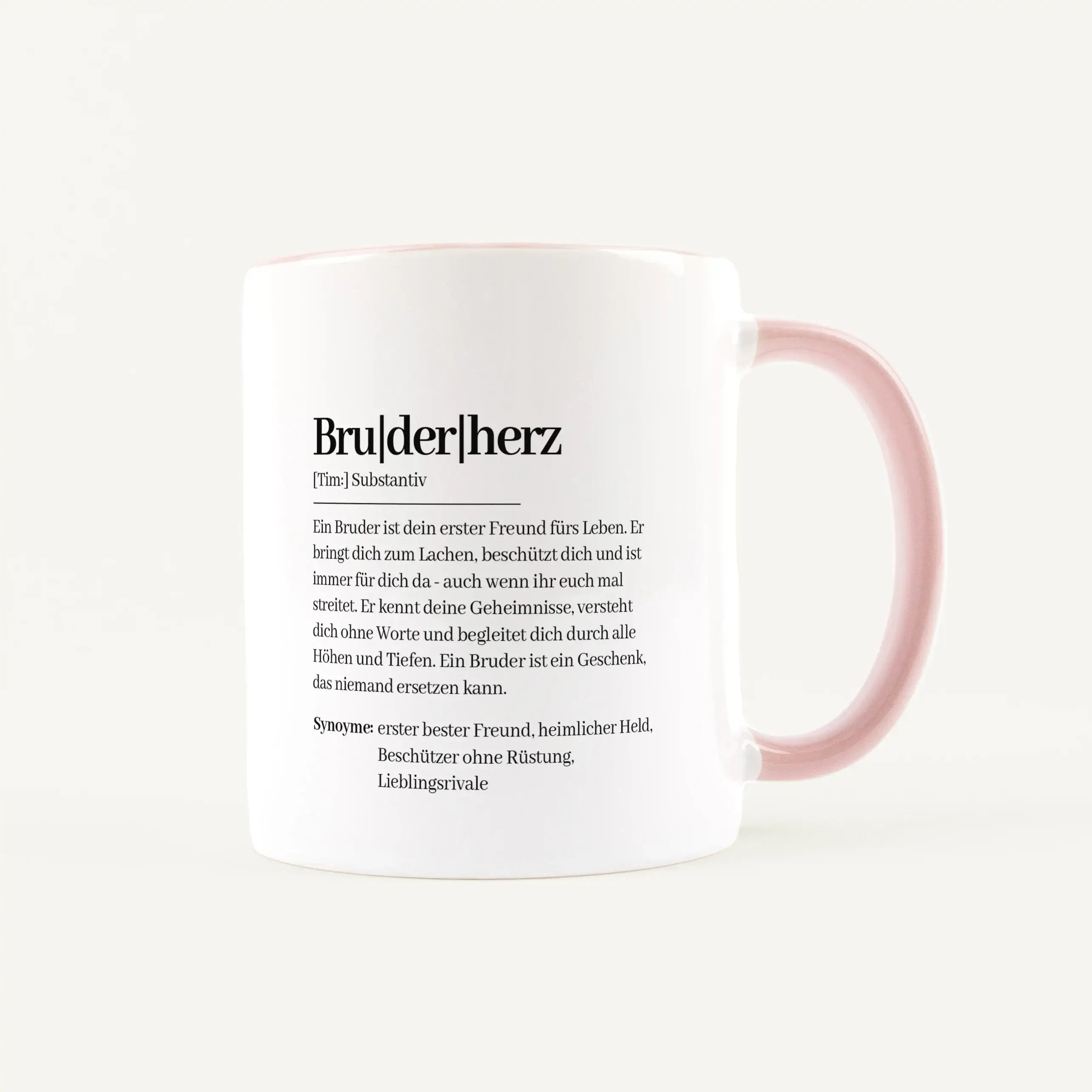Tasse Definition Bruderherz-Keramik Tasse-famprints-Die Tasse Definition Bruderherz ist mehr als nur eine schöne Aufmerksamkeit: Sie sagt mit wenigen Worten genau das, was deinen Bruder ausmacht. Der liebevolle Text im Duden Stil macht aus einer einfachen