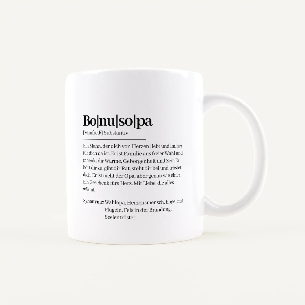 Keramik Tasse - Tasse Definition Bonusopa - Personalisiertes Geschenk