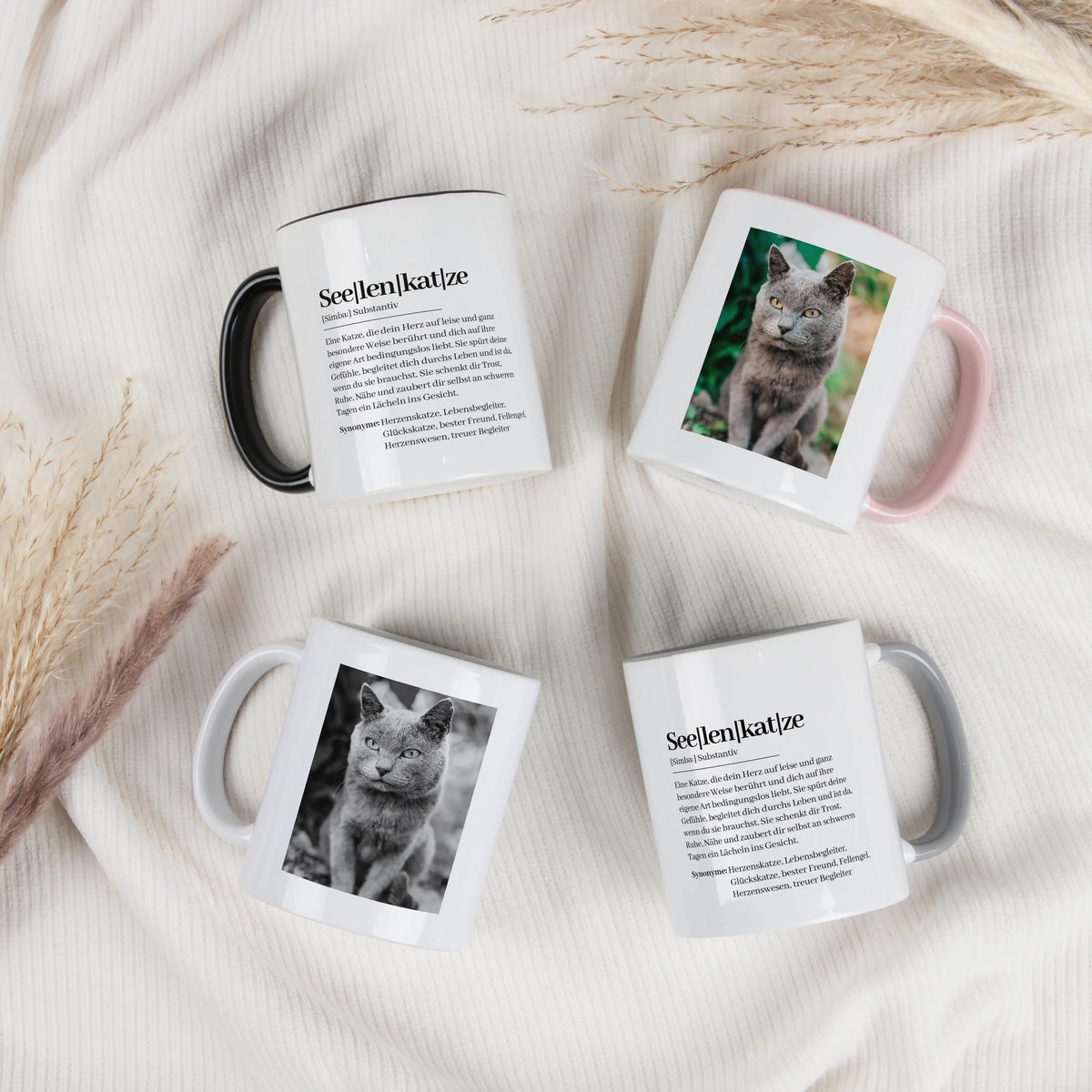 Keramik Tasse - Tasse Definition Seelenkatze - personalisiert