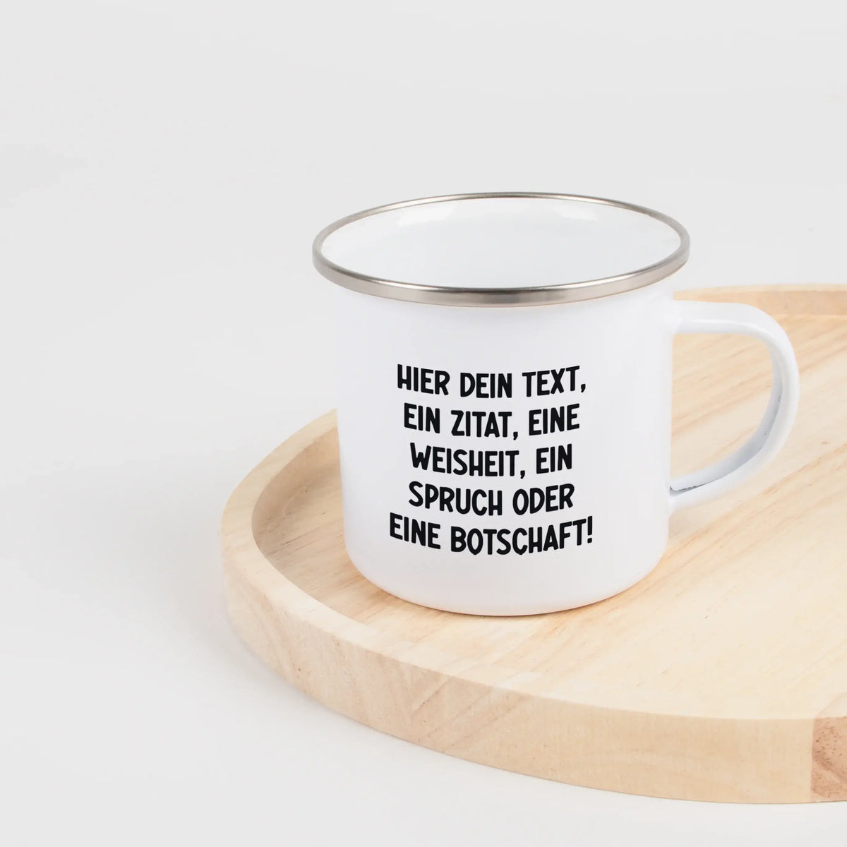 Emaille Tasse mit Text-Emaille Tasse-famprints-personalisierte-emaille-tasse