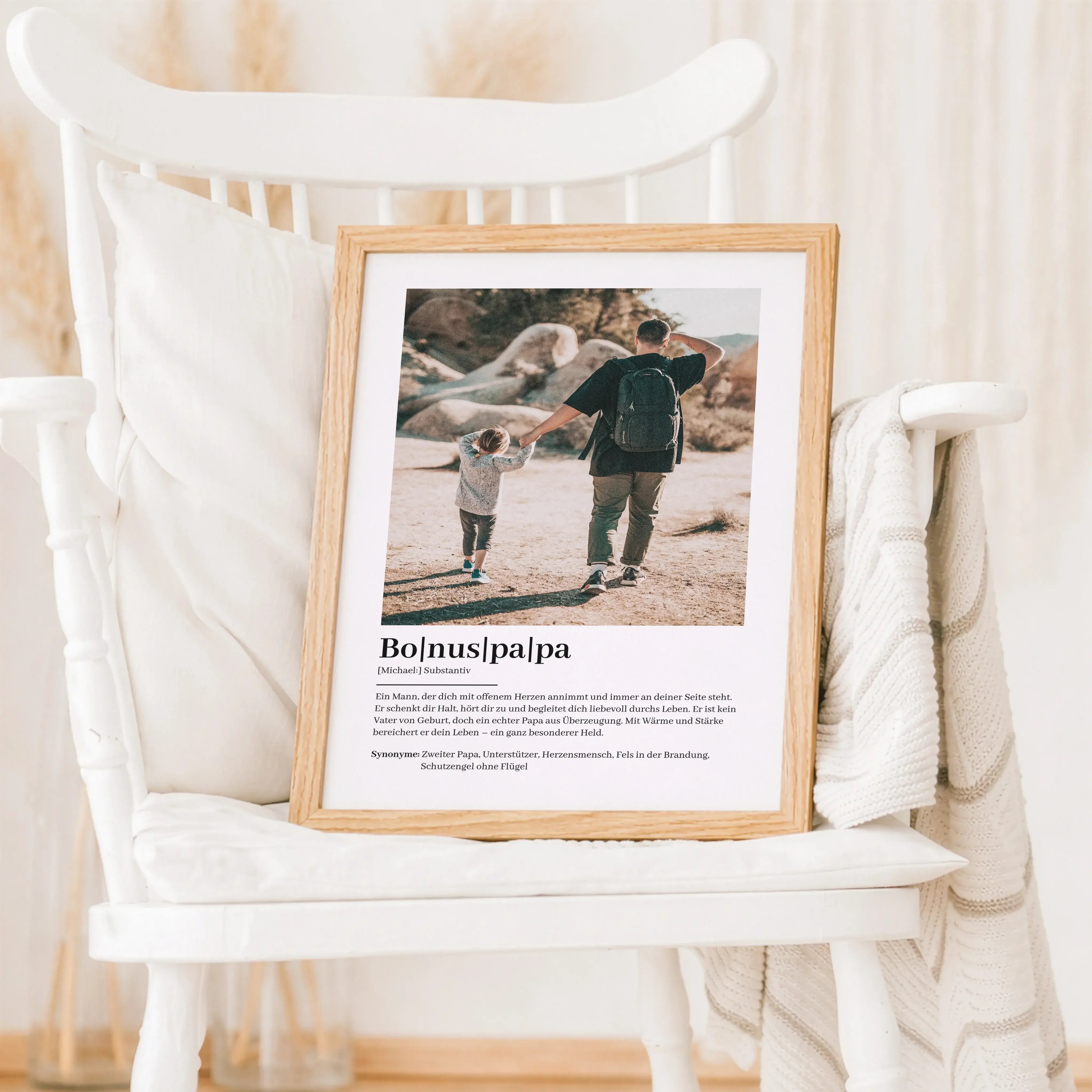 Bonuspapa Definition Poster mit Foto-Personalisiertes Poster-famprints-Das Bonuspapa Definition Poster mit Foto ist eine besondere Art, Danke zu sagen und Wertschätzung sichtbar zu machen. Es verbindet ein persönliches Bild mit einer liebevollen Definitio
