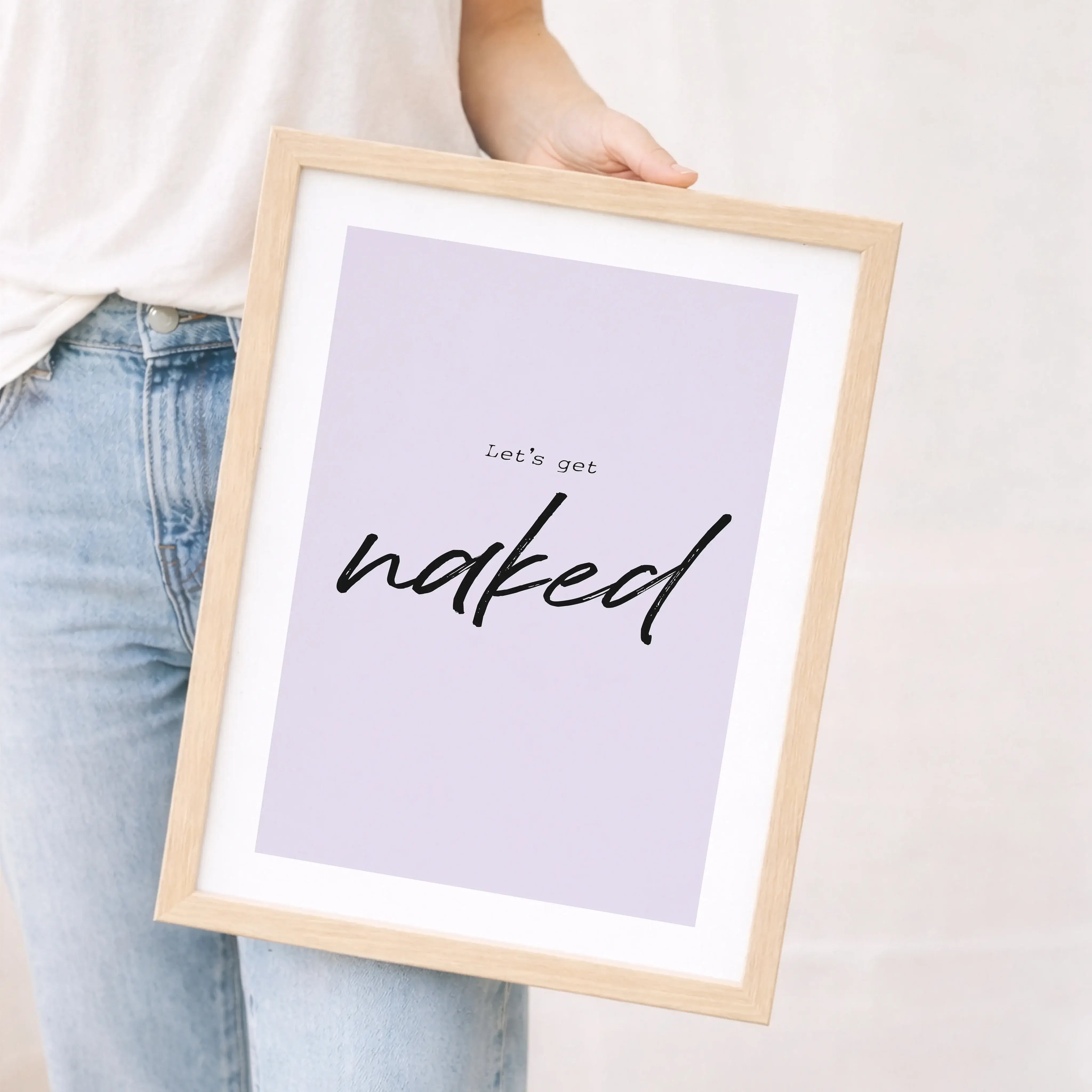 Poster 'lets get naked'-Poster-famprints-Das Poster „lets get naked“ ist ein moderner Hingucker für dein Badezimmer, Schlafzimmer oder Gäste-WC und bringt mit klarer Botschaft und reduziertem Design genau den richtigen Ton in deine Räume. Der minimalistis