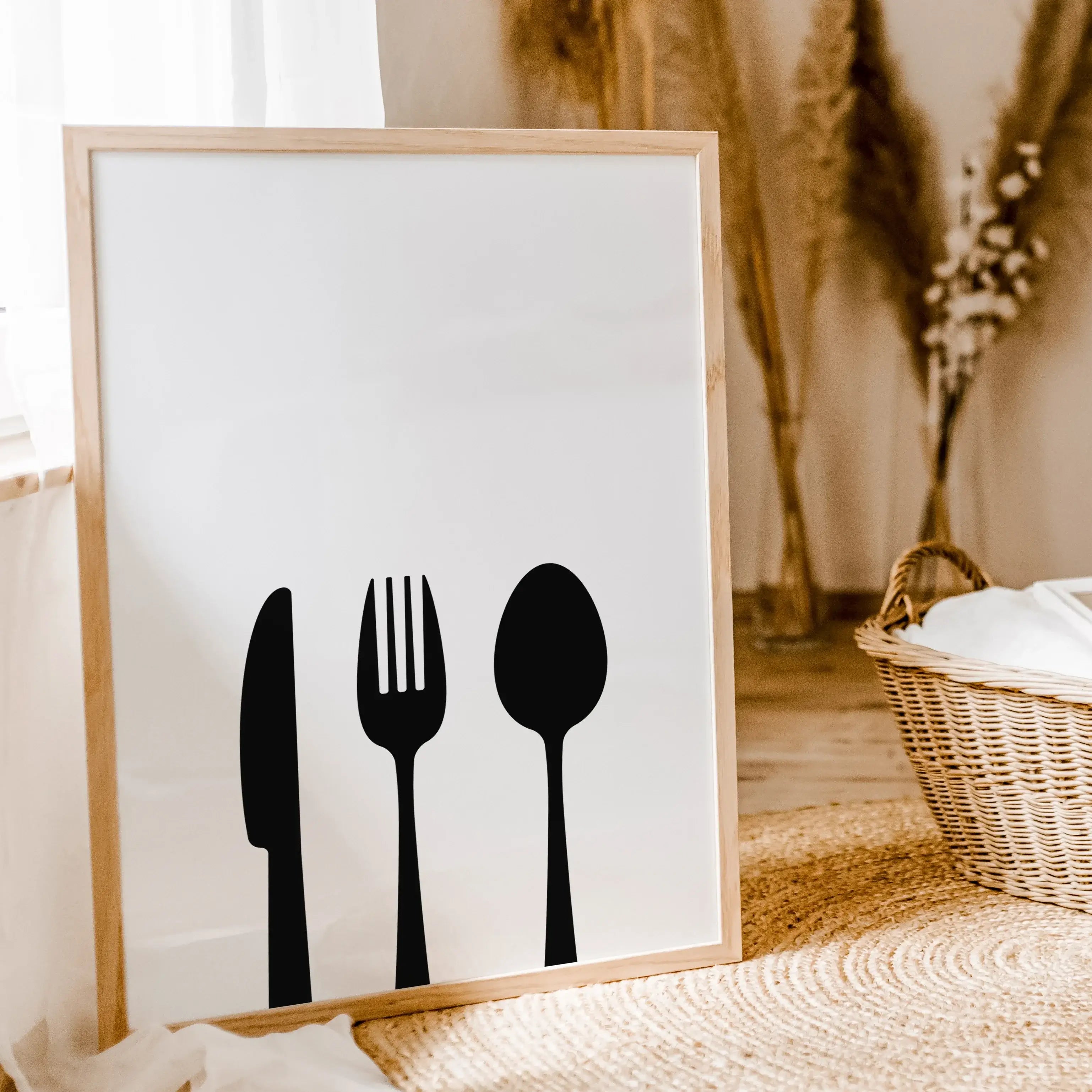Küchenposter 'Besteck'-famprints-Poster-Ein Küchenposter ist eine einfache aber effektive Art, deine Küchenwand zu dekorieren. Das Küchenposter 'Besteck' ist eine hervorragende Möglichkeit, deinen Kochbereich stilvoller und auffälliger zu gestalten. Unser