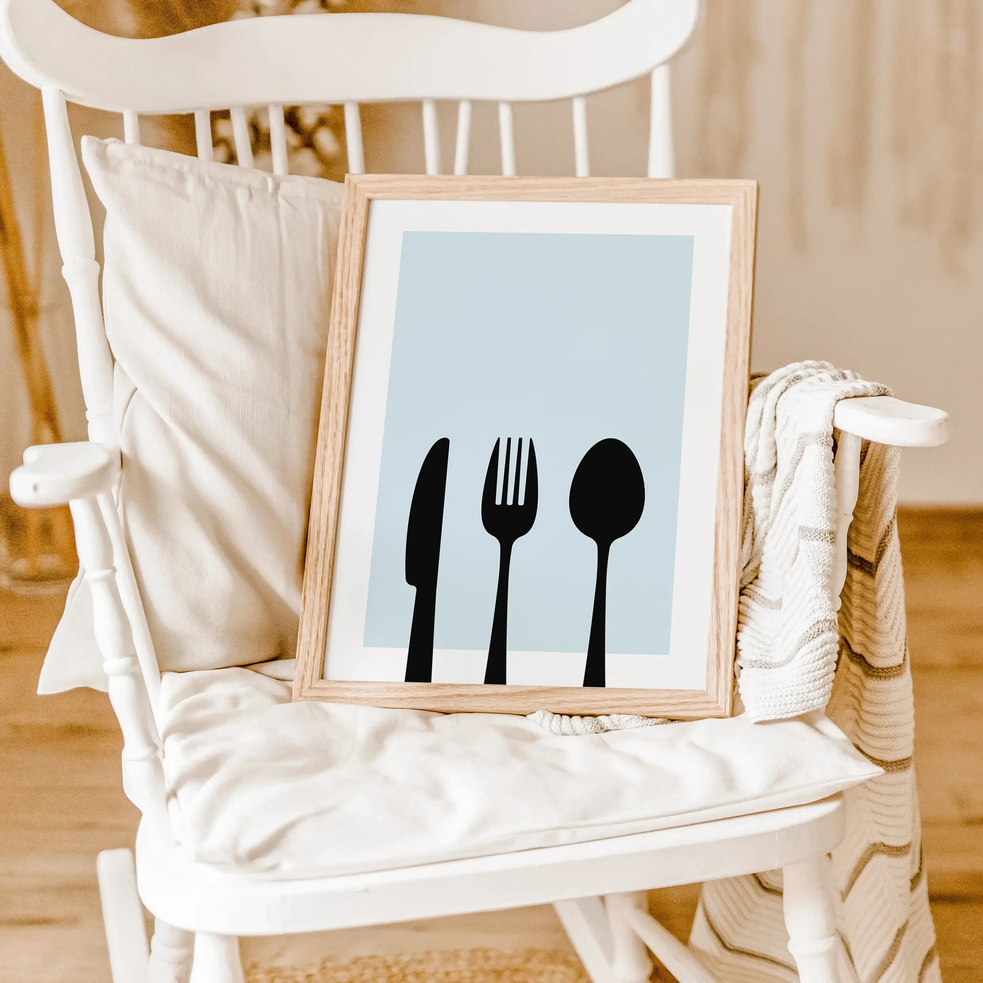 Küchenposter 'Besteck'-famprints-Poster-Ein Küchenposter ist eine einfache aber effektive Art, deine Küchenwand zu dekorieren. Das Küchenposter 'Besteck' ist eine hervorragende Möglichkeit, deinen Kochbereich stilvoller und auffälliger zu gestalten. Unser