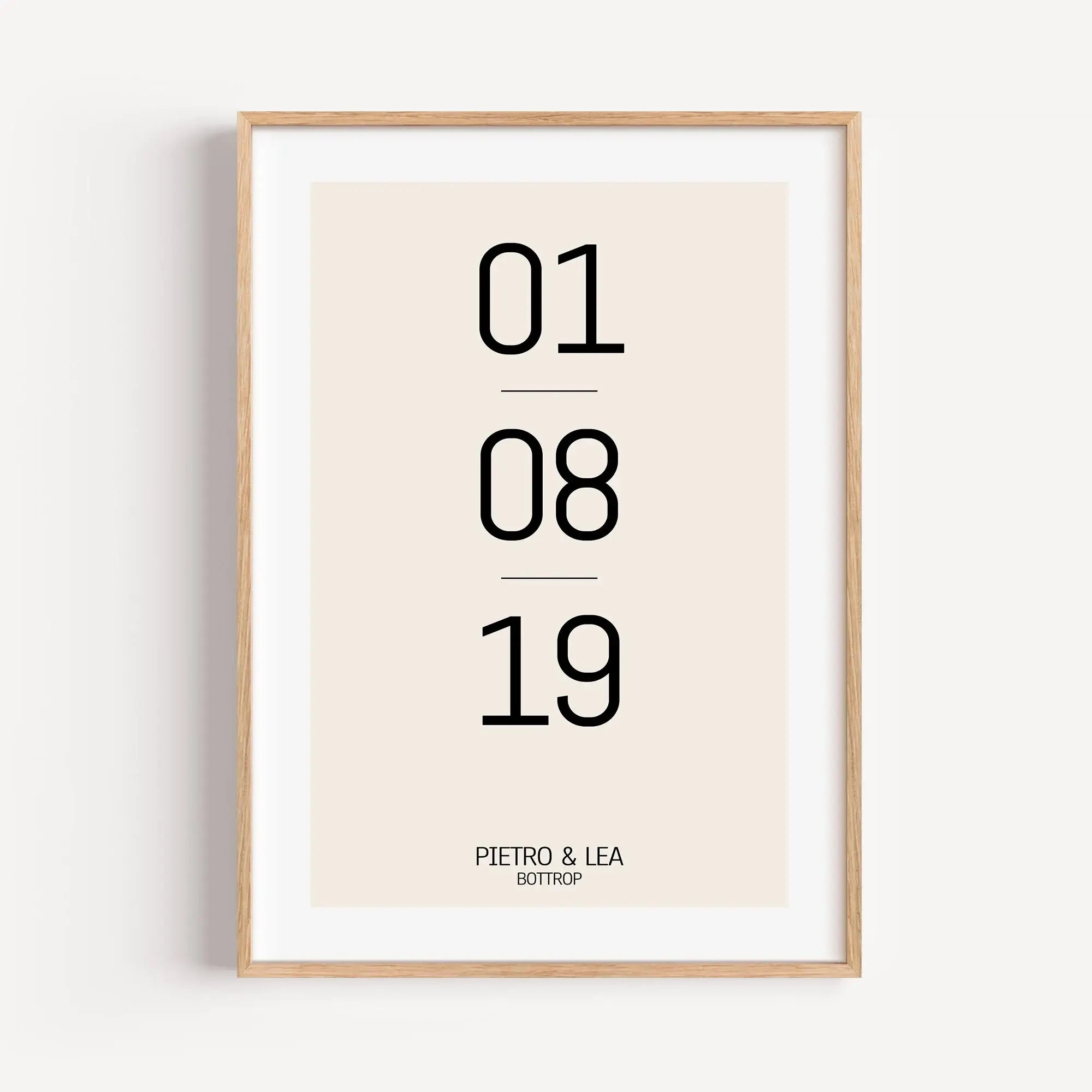 Datum Poster-famprints-Personalisiertes Poster-Unser Datum Poster ist das perfekte Geschenk für besondere Anlässe! Bringe dein wichtigstes Datum stilvoll an die Wand, sei es das erste Kennenlernen, der Hochzeitstag oder ein anderer bedeutender Tag. Person