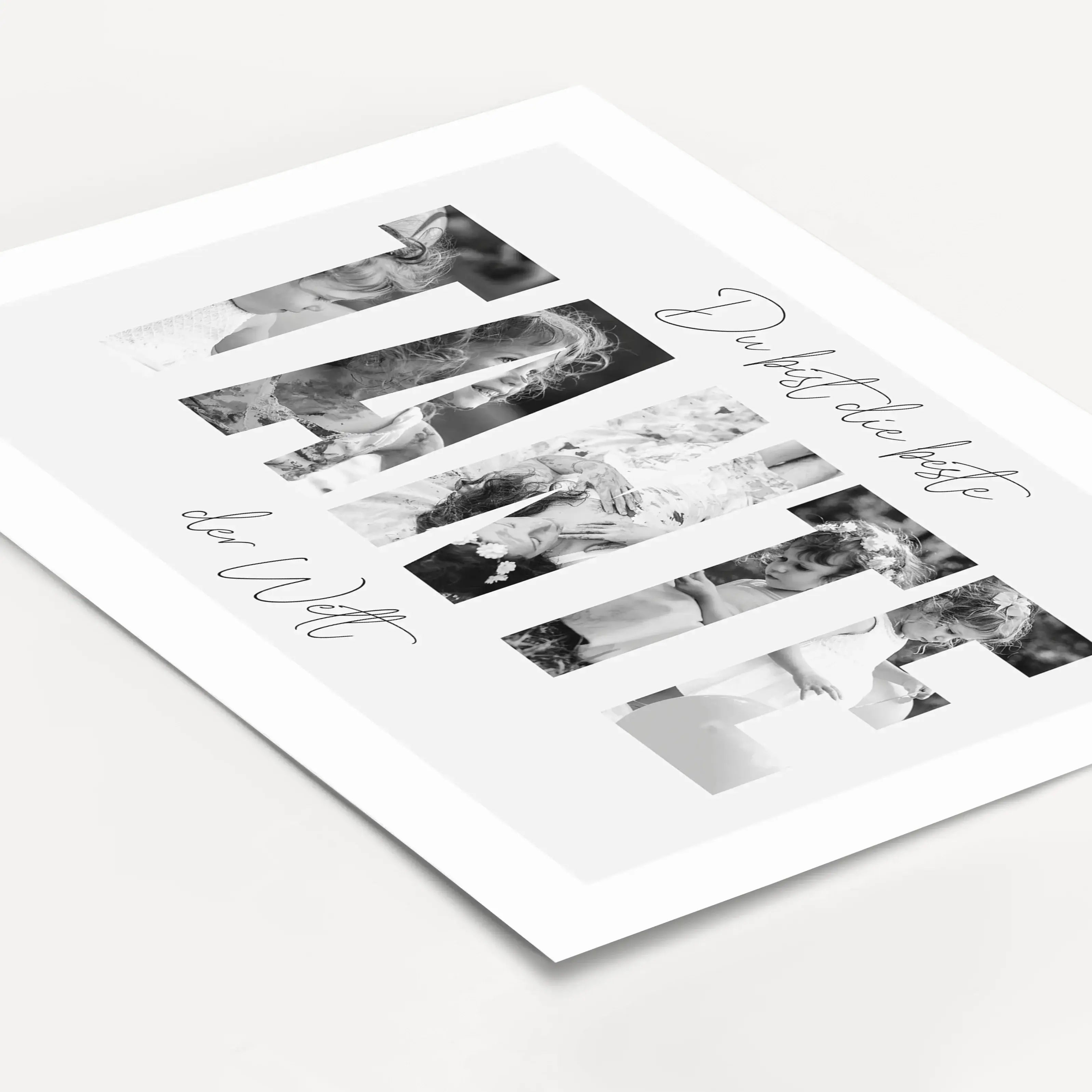 Beste Tante Poster-famprints-Personalisiertes Poster-Das "Beste Tante Poster" ist das ideale Geschenk für die beste Tante der Welt. Hinter die dicken Buchstaben können deine persönlichen Fotos platziert werden, um eine einzigartige Fotocollage zu gestalte