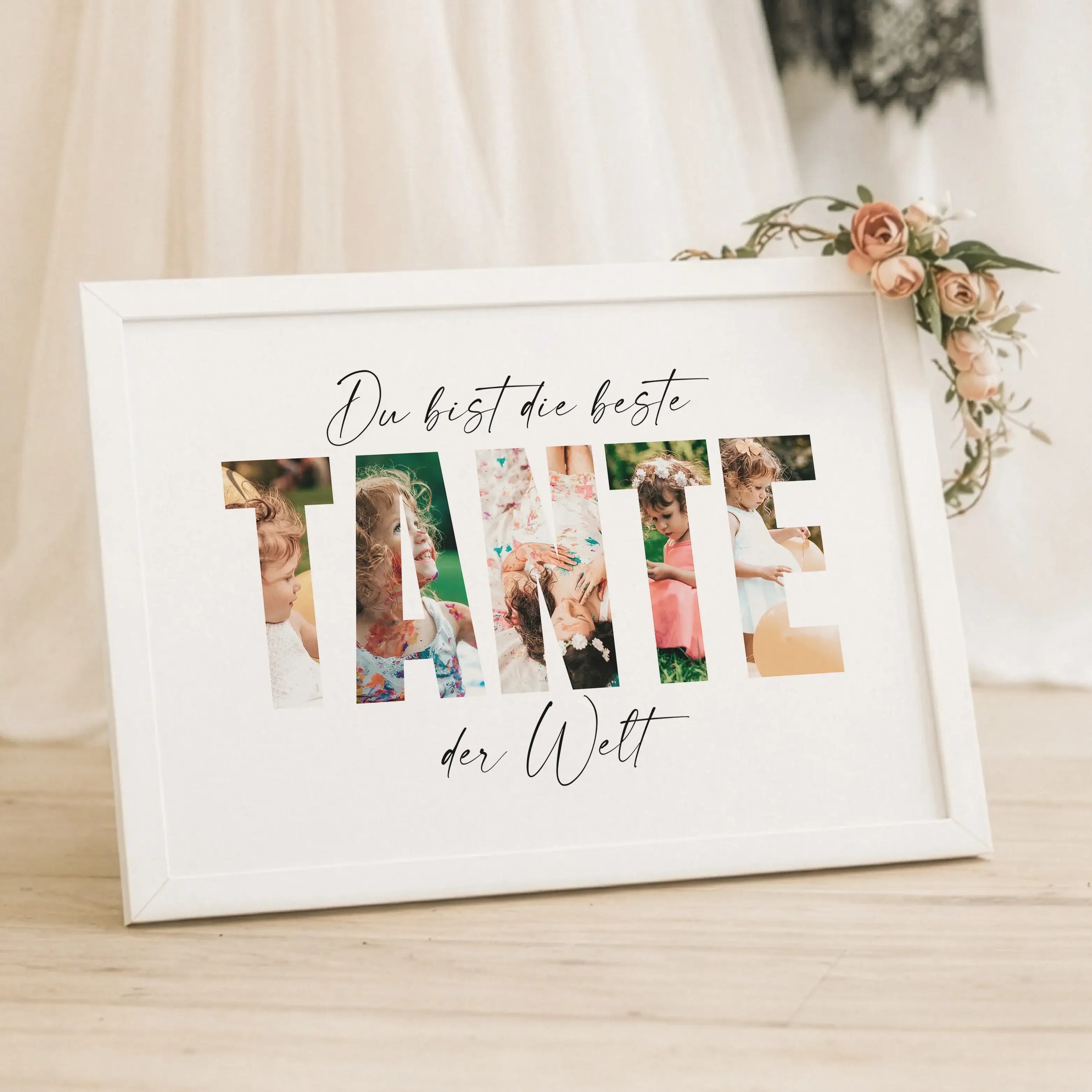 Beste Tante Poster-Personalisiertes Poster-famprints-Das Beste Tante Poster von famprints ist eine persönliche Geschenkidee für Menschen, die mehr sagen möchten als nur Danke. Das individuell gestaltbare Poster verbindet moderne Typografie mit deinen eige